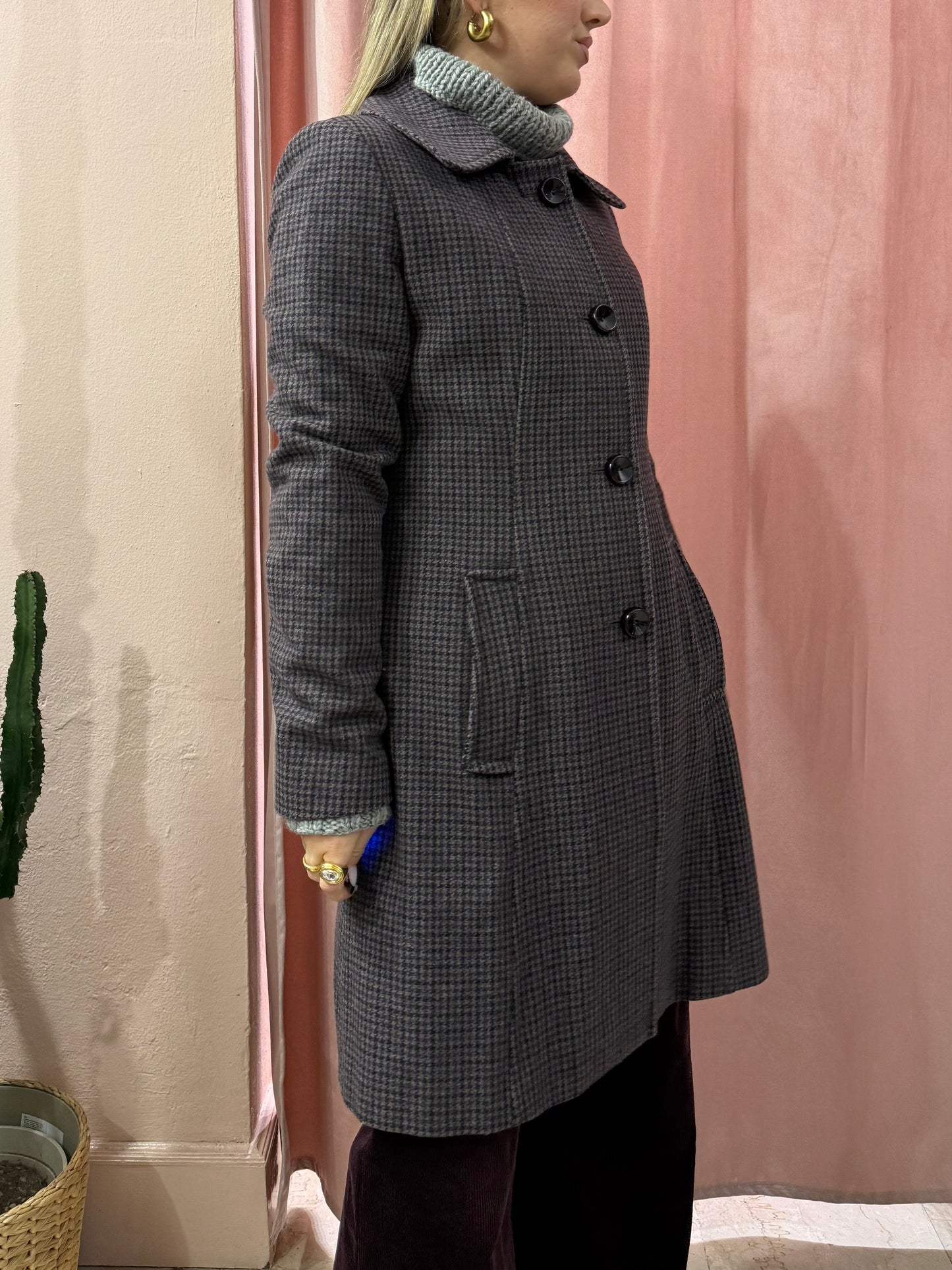 Cappotto Intrend pied de poule in lana