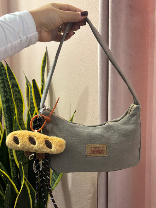 Borsa Levis upcycling grigio beige tag mini