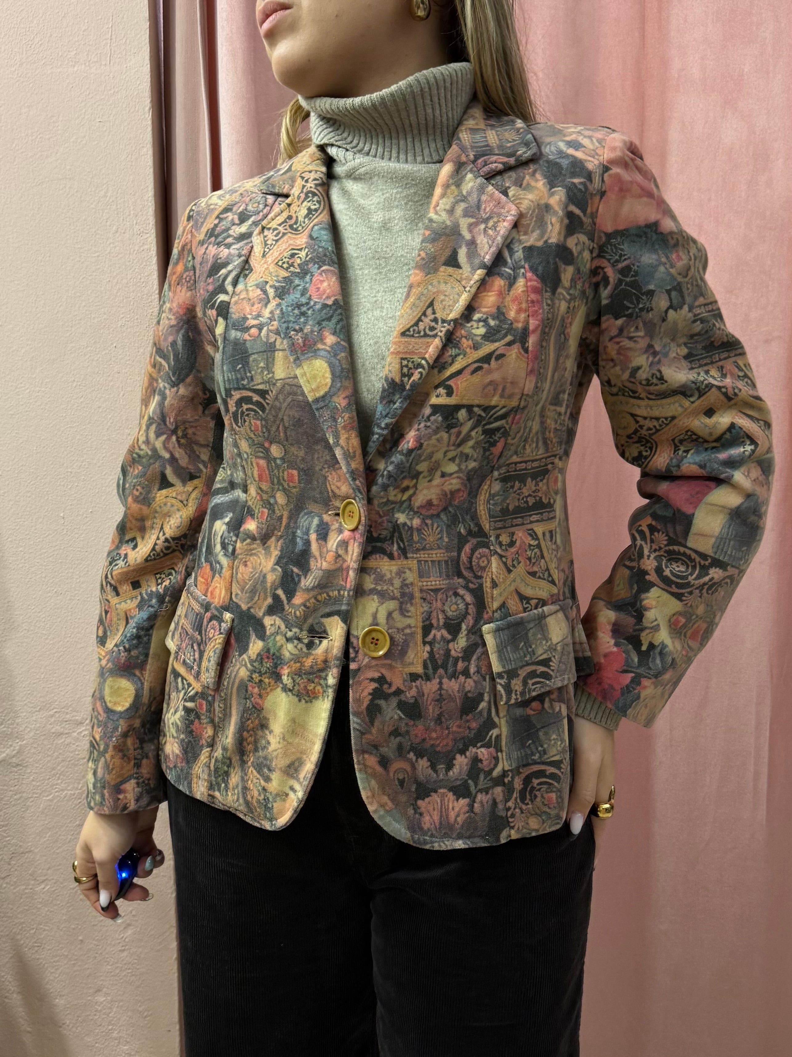 Blazer 00s stampa barocca