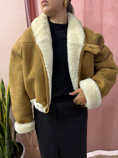 Montone vintage crop cammello