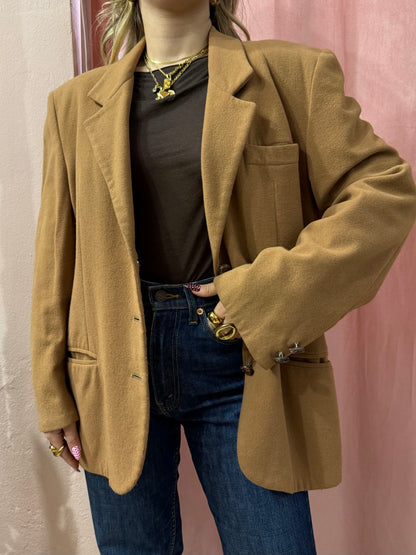 Blazer vintage tabacco misto cashmere