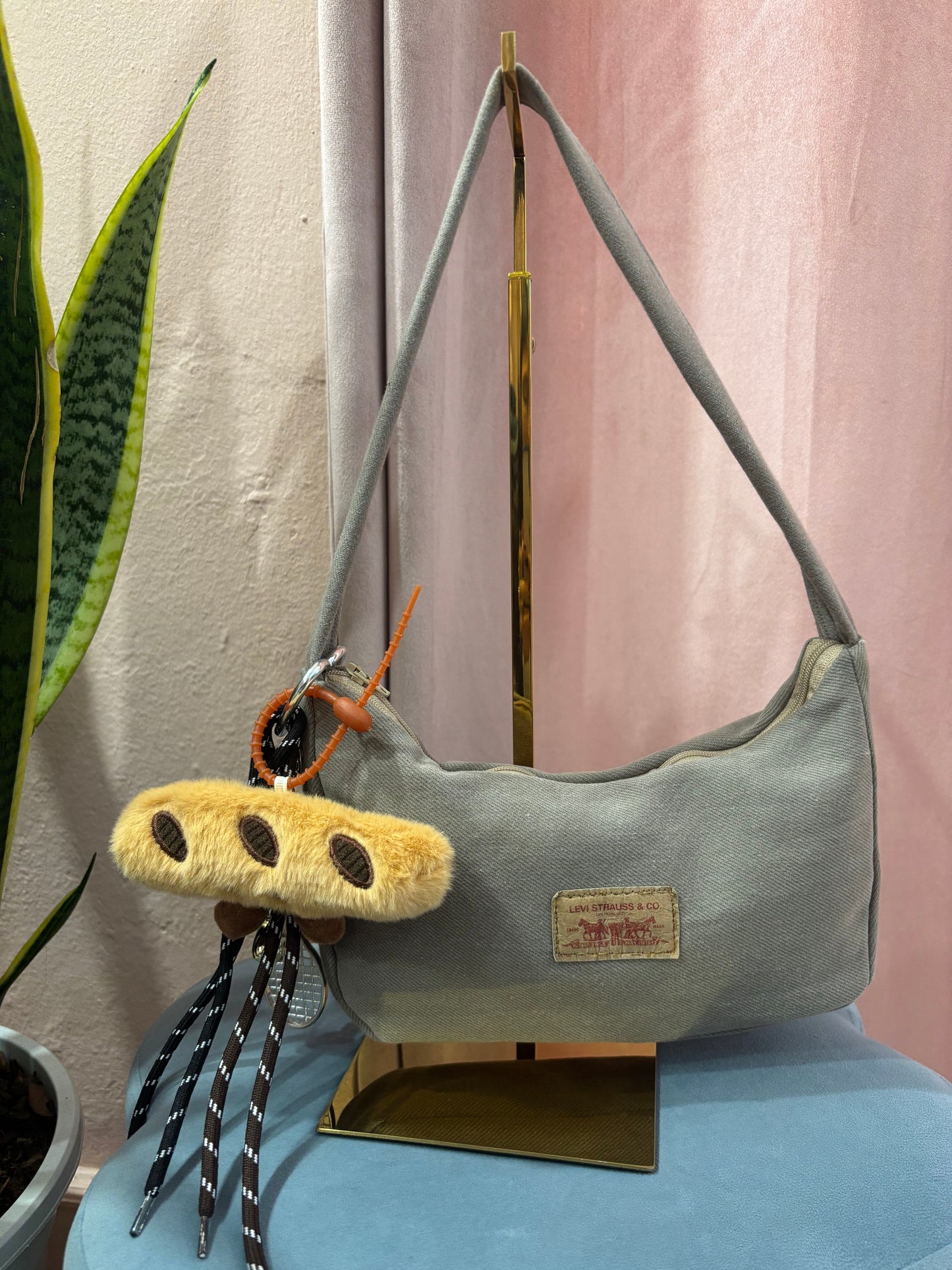 Borsa Levis upcycling grigio beige tag mini