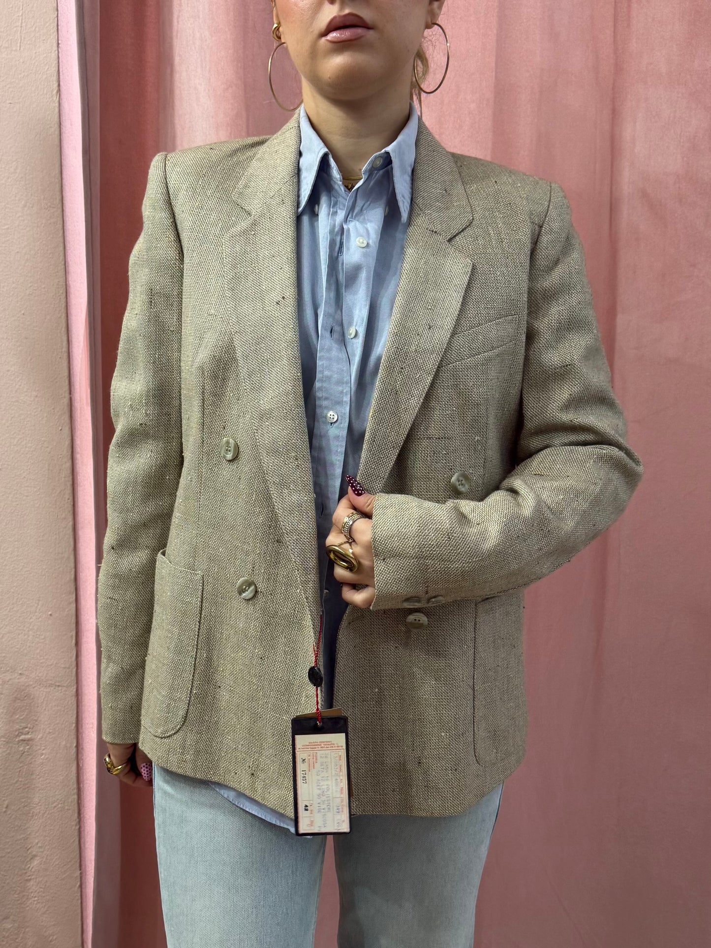 Blazer sartoriale new old stock lana misto seta