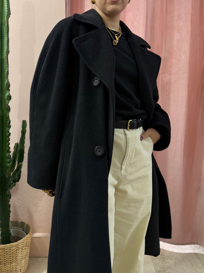 cappotto Max Mara nero lana e cashmere