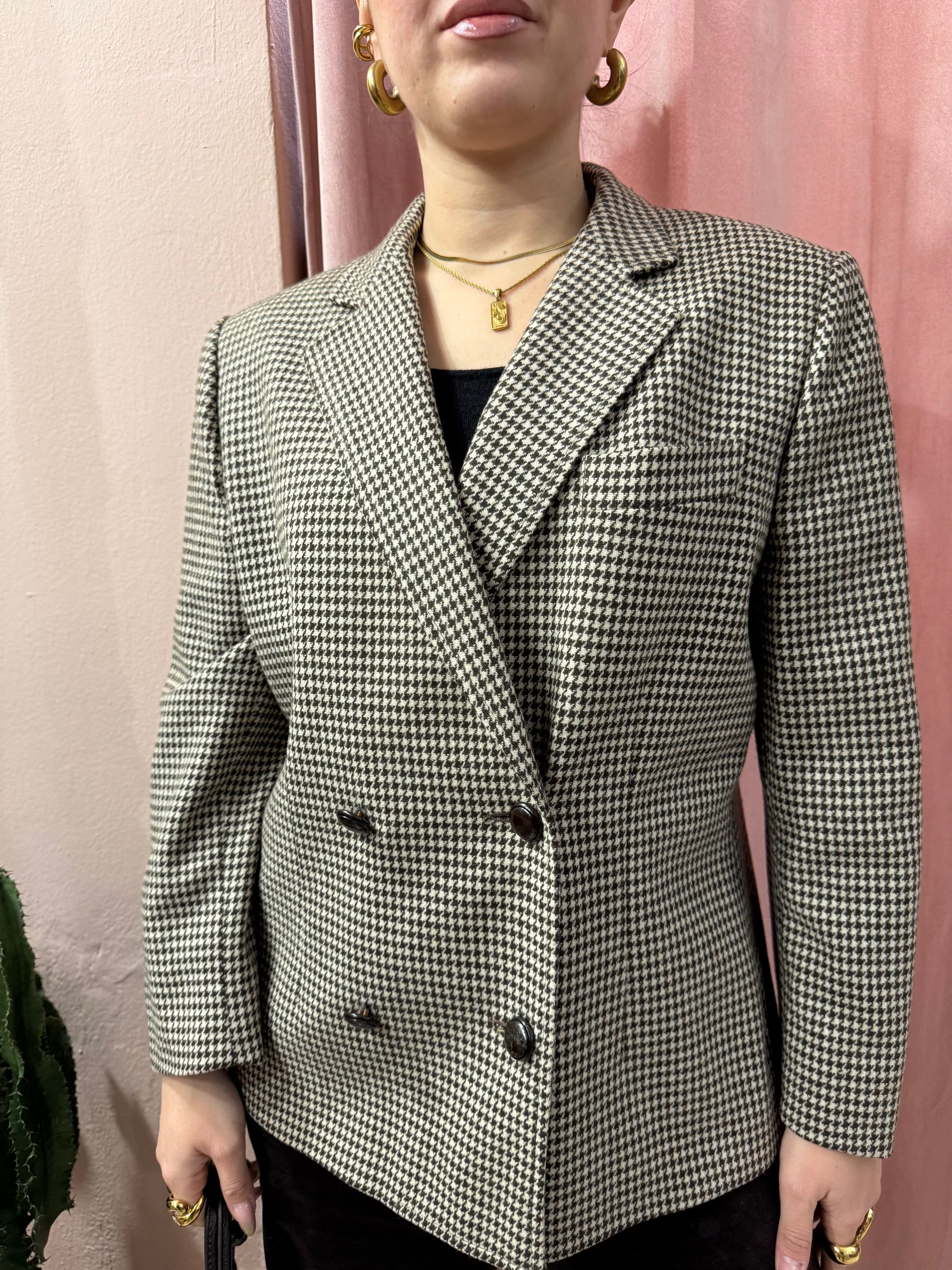 Blazer vintage doppiopetto pied de poule