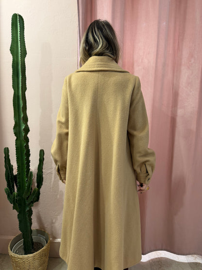 Cappotto cammello maniche a sbuffo