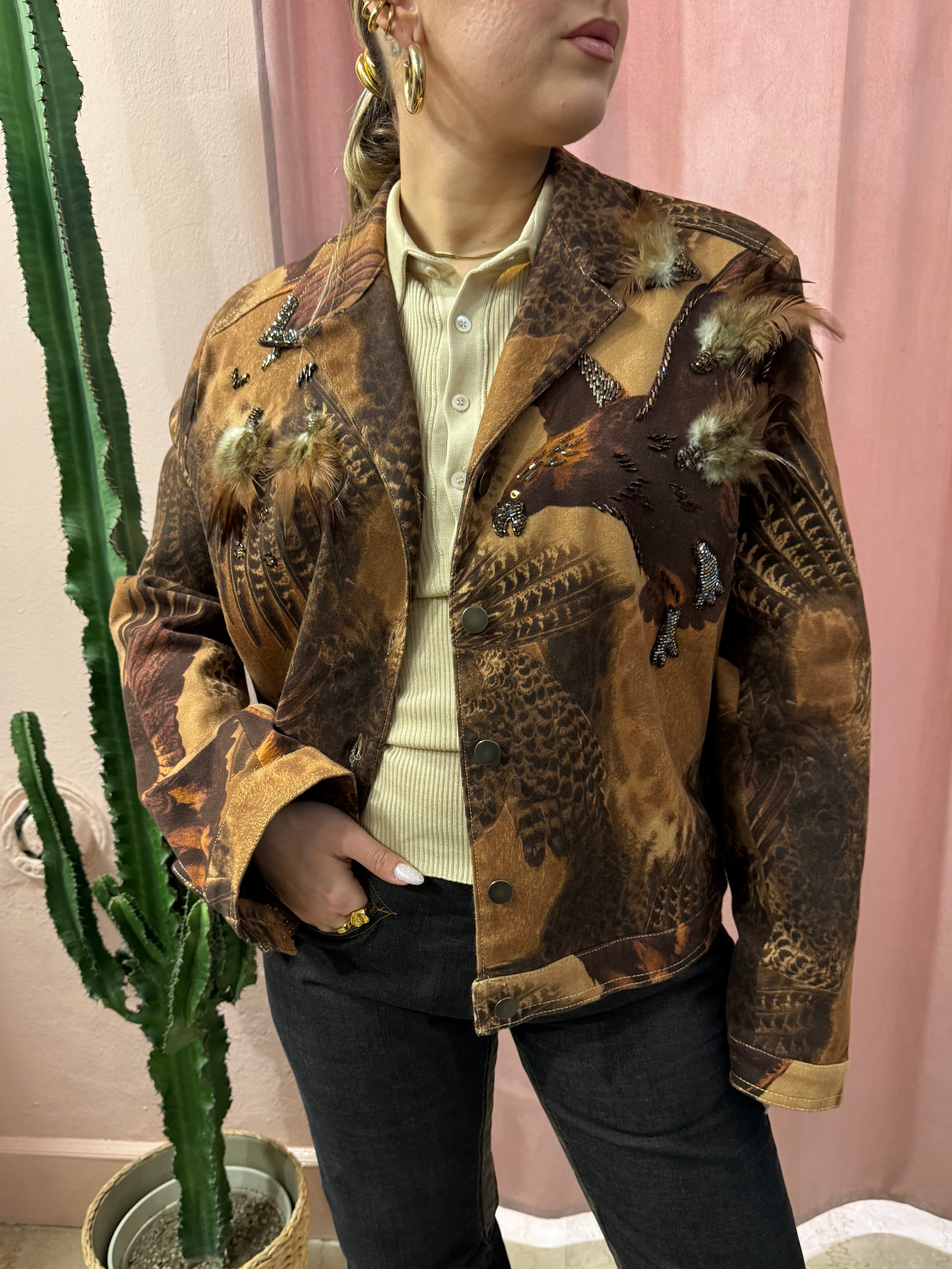 Giacca vintage ricamata