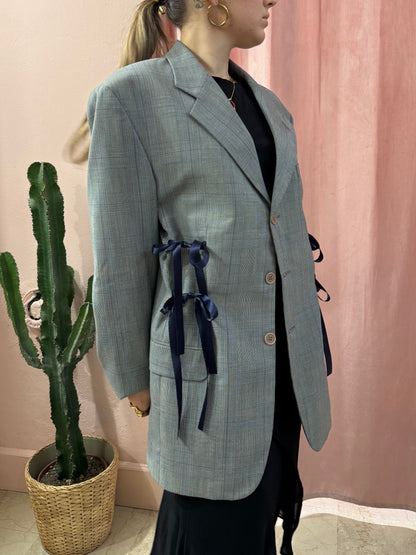 Blazer upcycling fiocchi principe di Galles