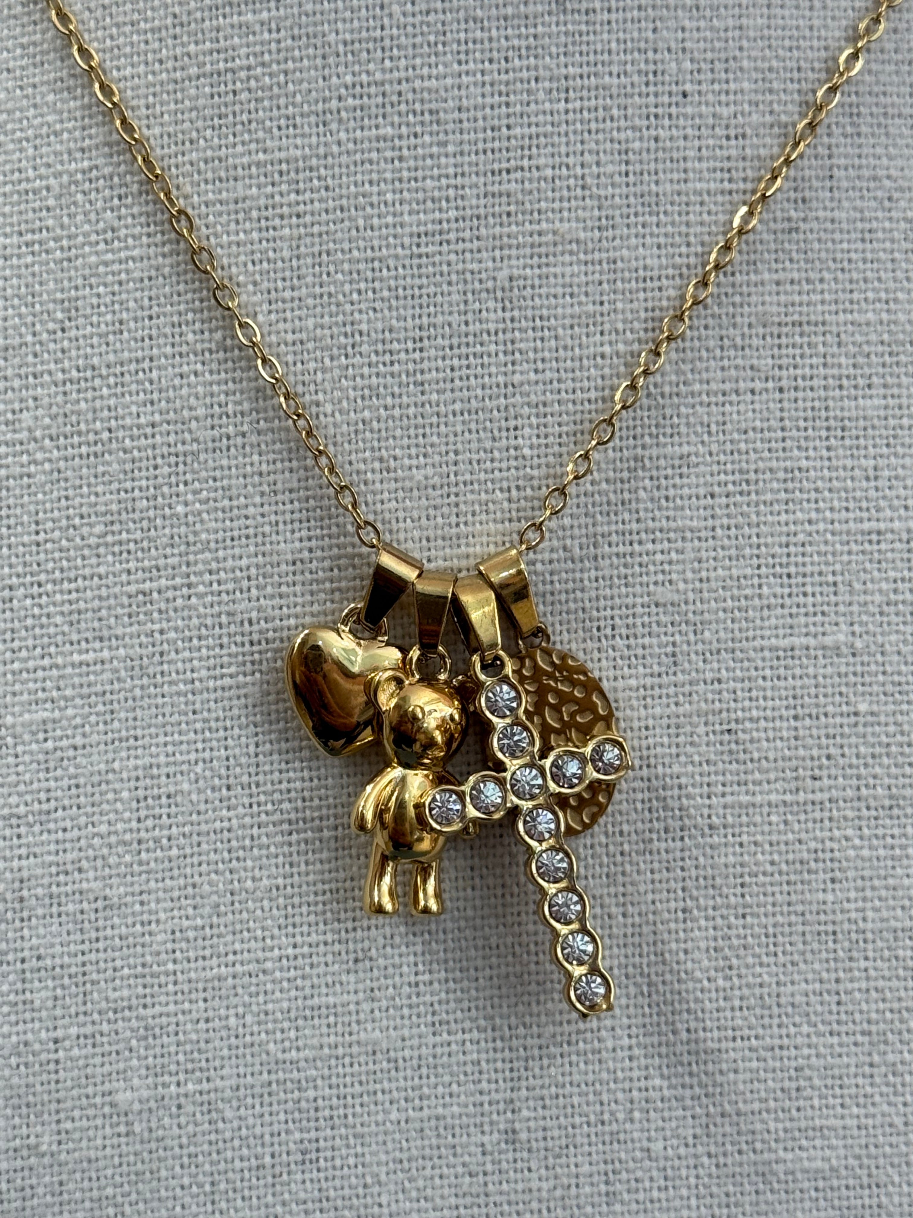 Collana con ciondoli gold/silver