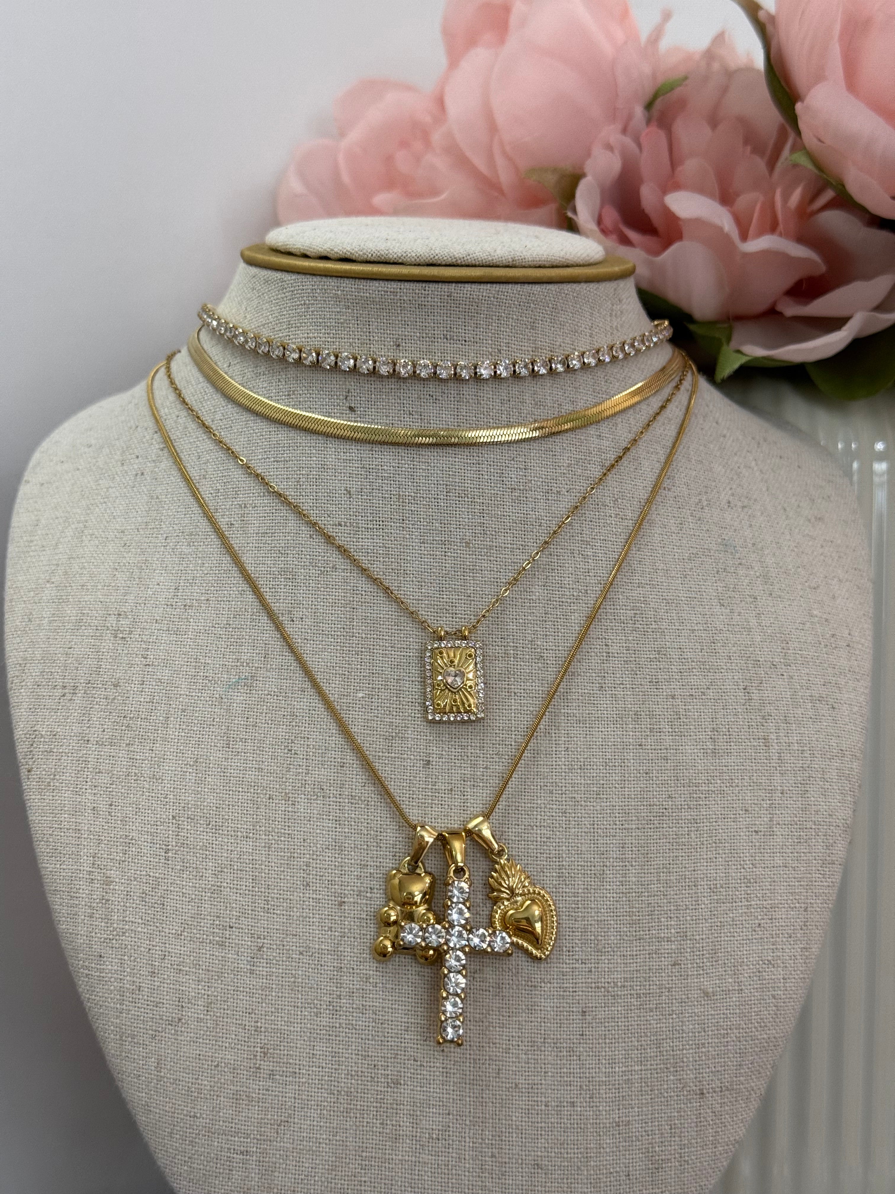 Collana multi charm orsetto