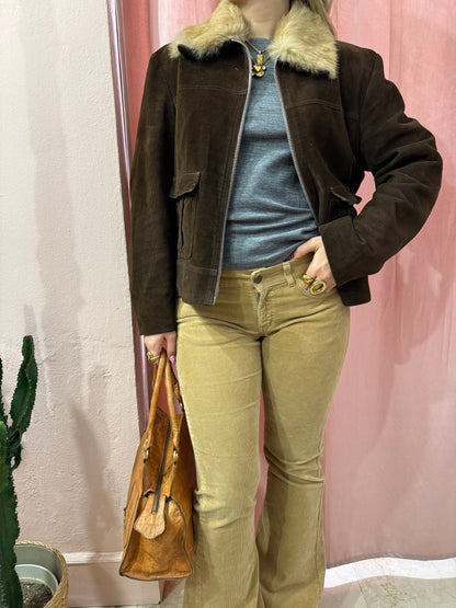 Pantaloni Phard 00s a costine beige