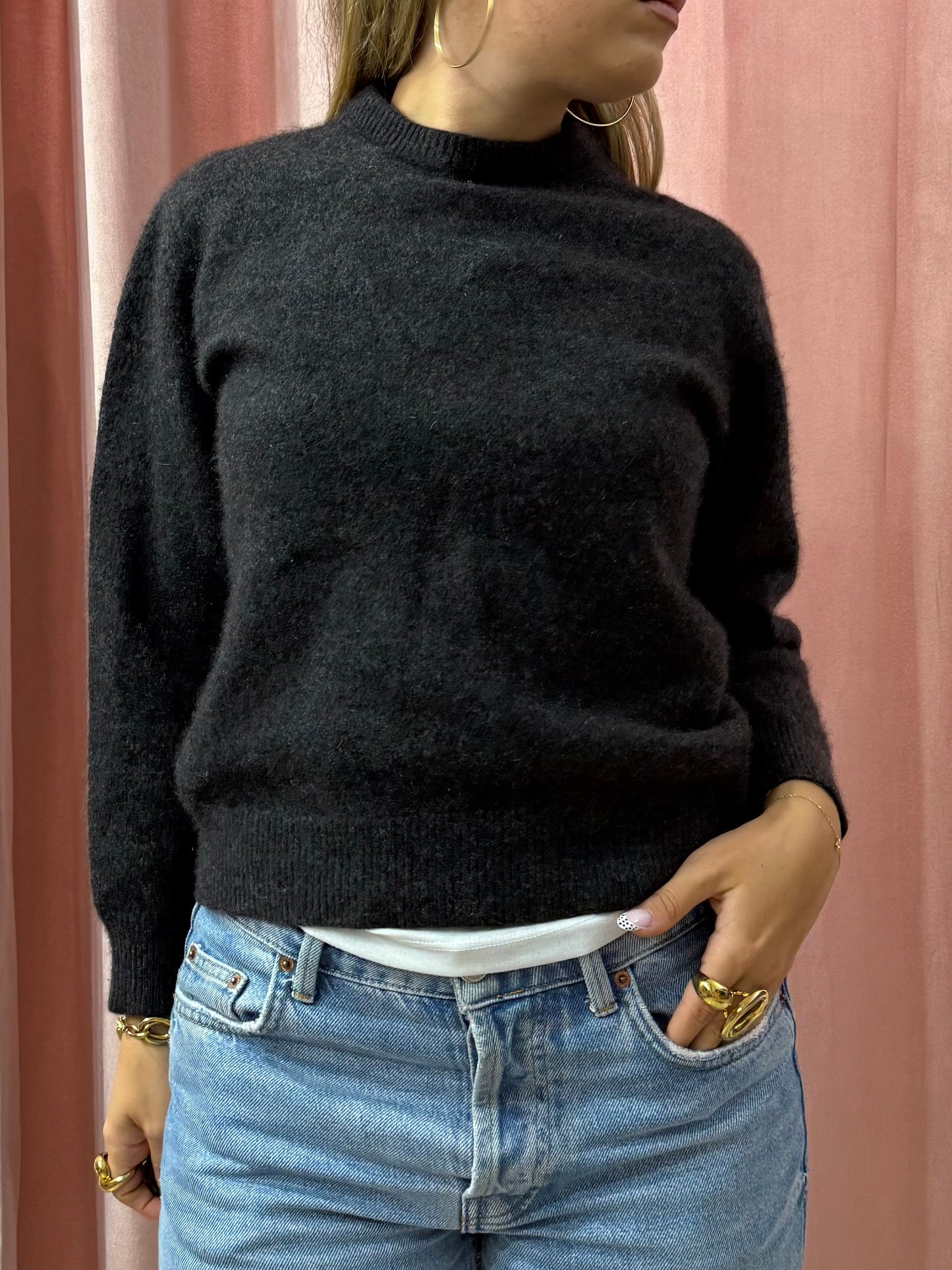 Maglione antracite in misto cashmere