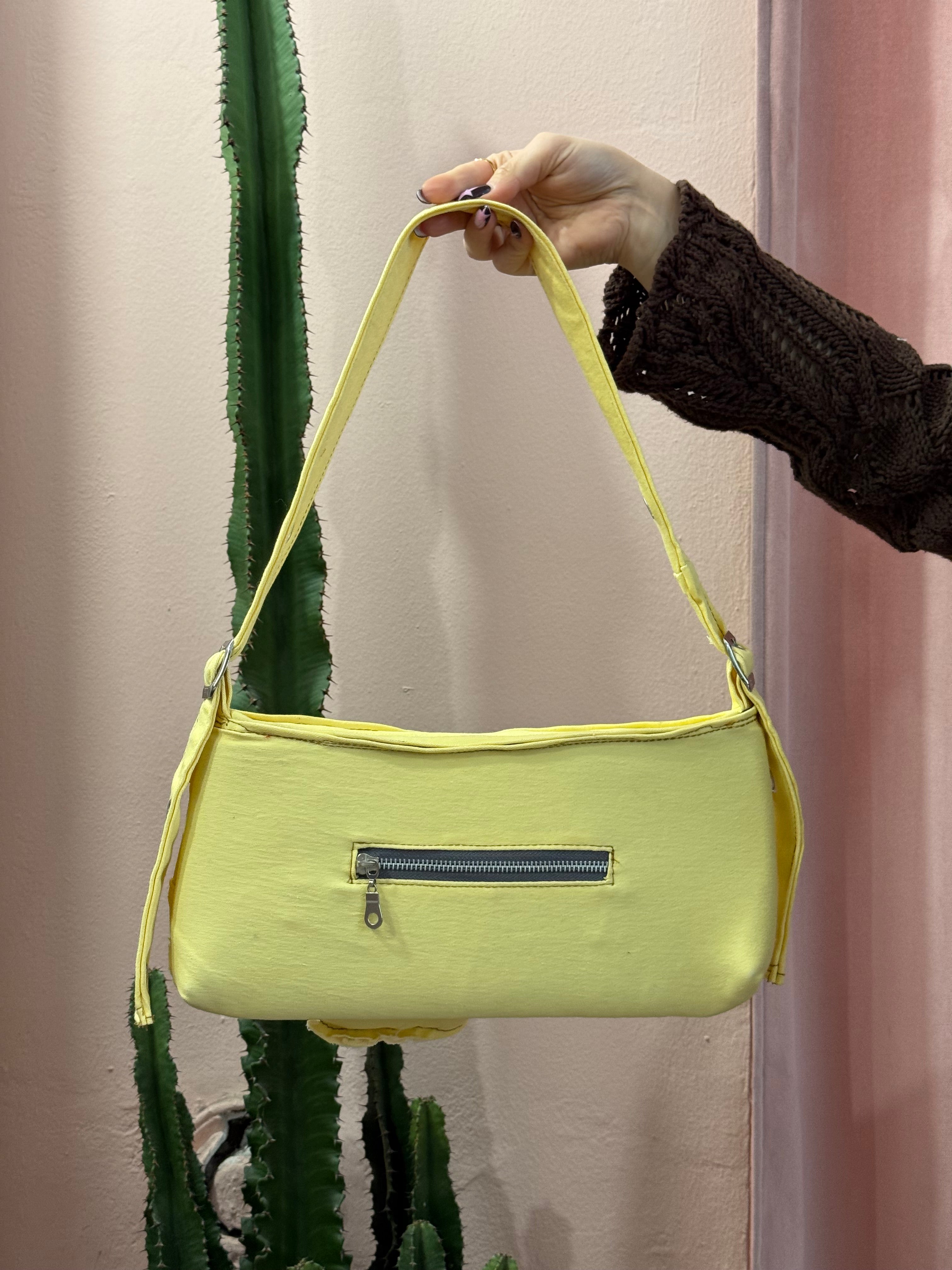 Borsa baguette Levis upcycling gialla