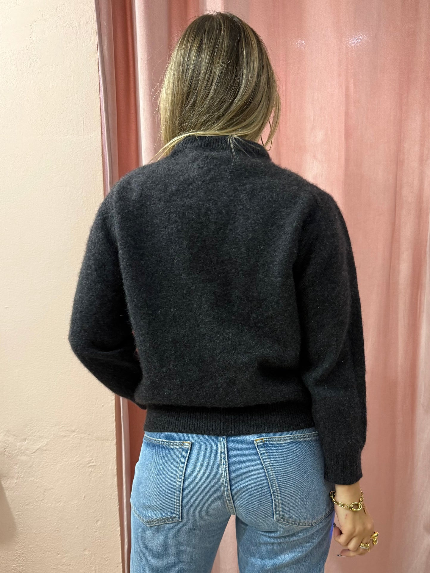Maglione antracite in misto cashmere