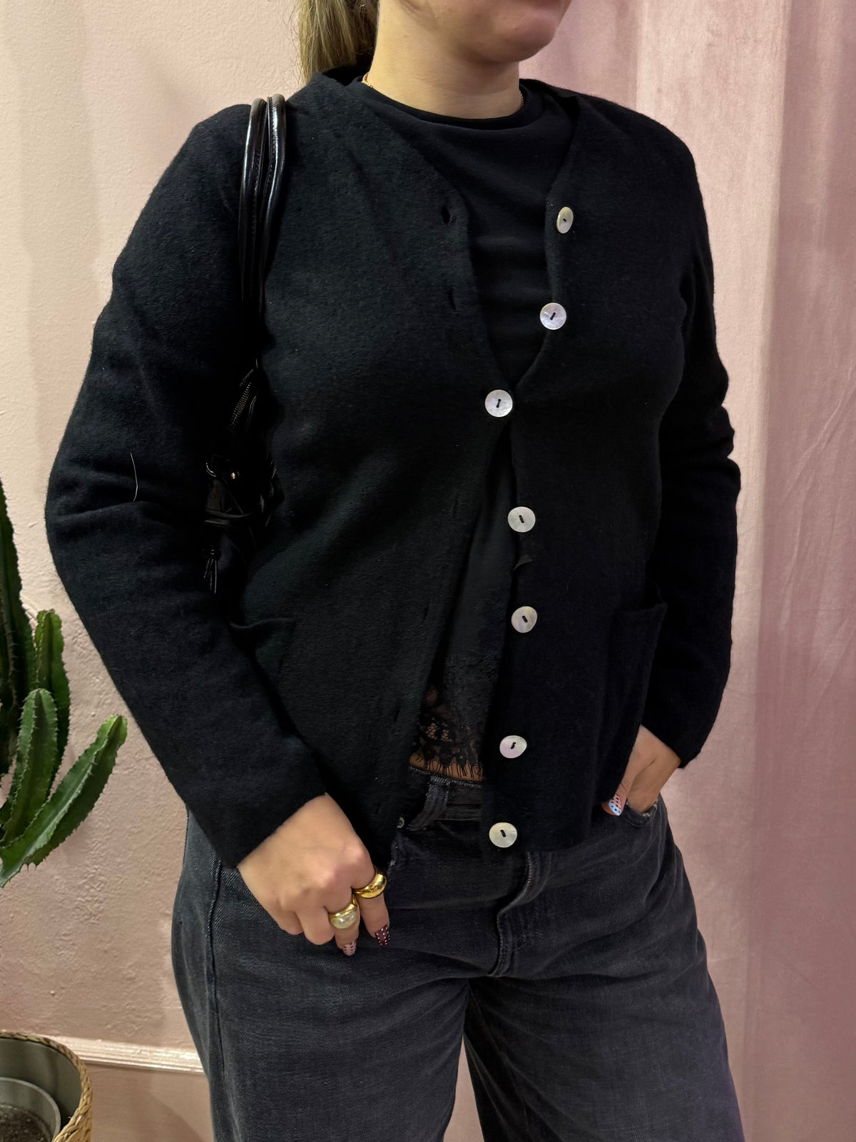 cardigan max mara weekend con bottoni madreperla