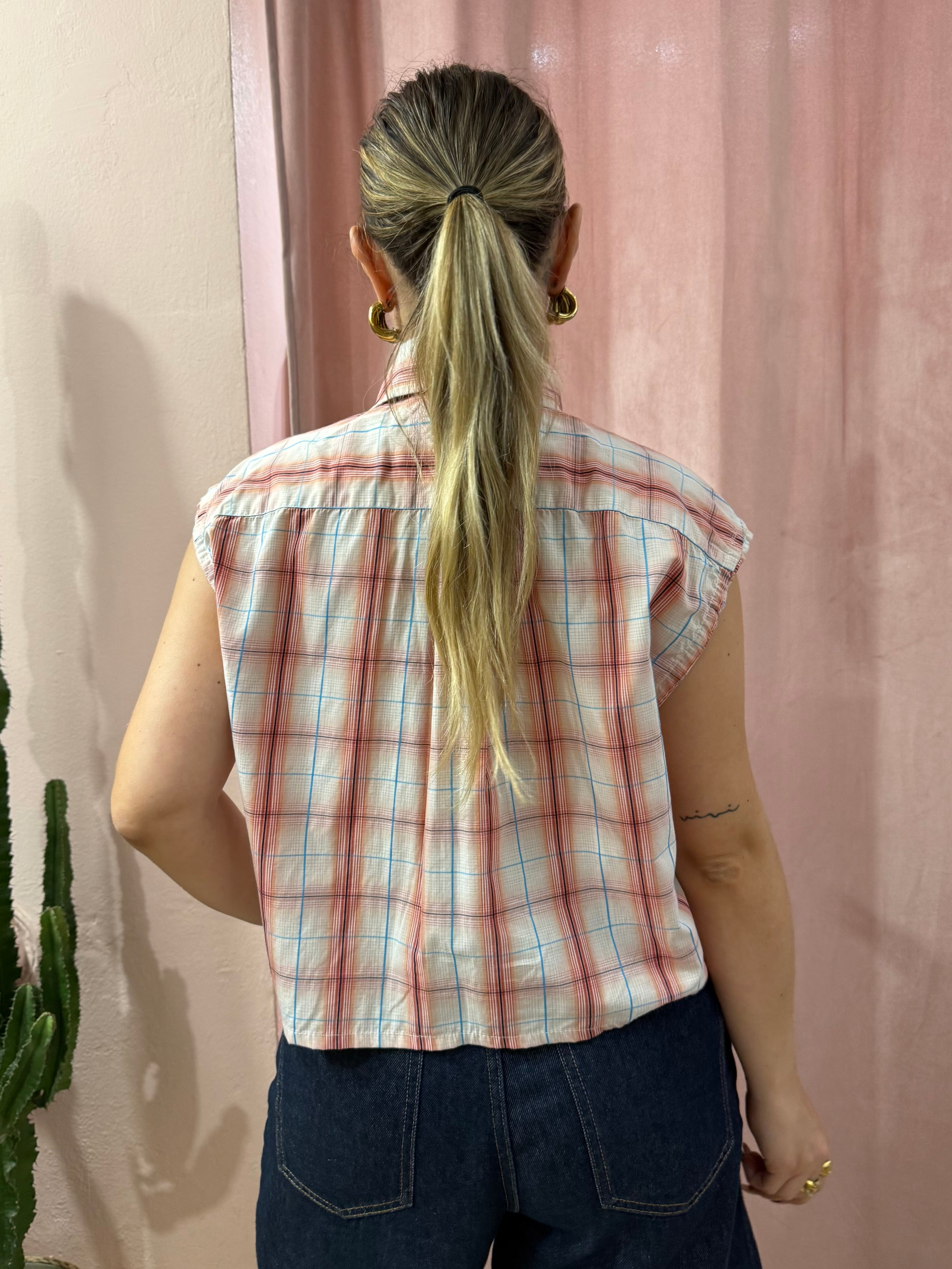 Camicia Tommy Hilfiger upcycling fiocco a quadri