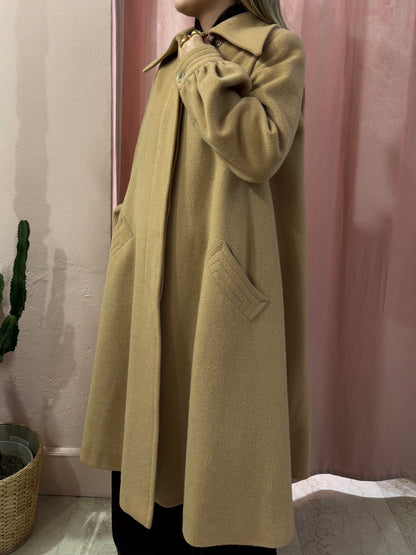 Cappotto cammello maniche a sbuffo