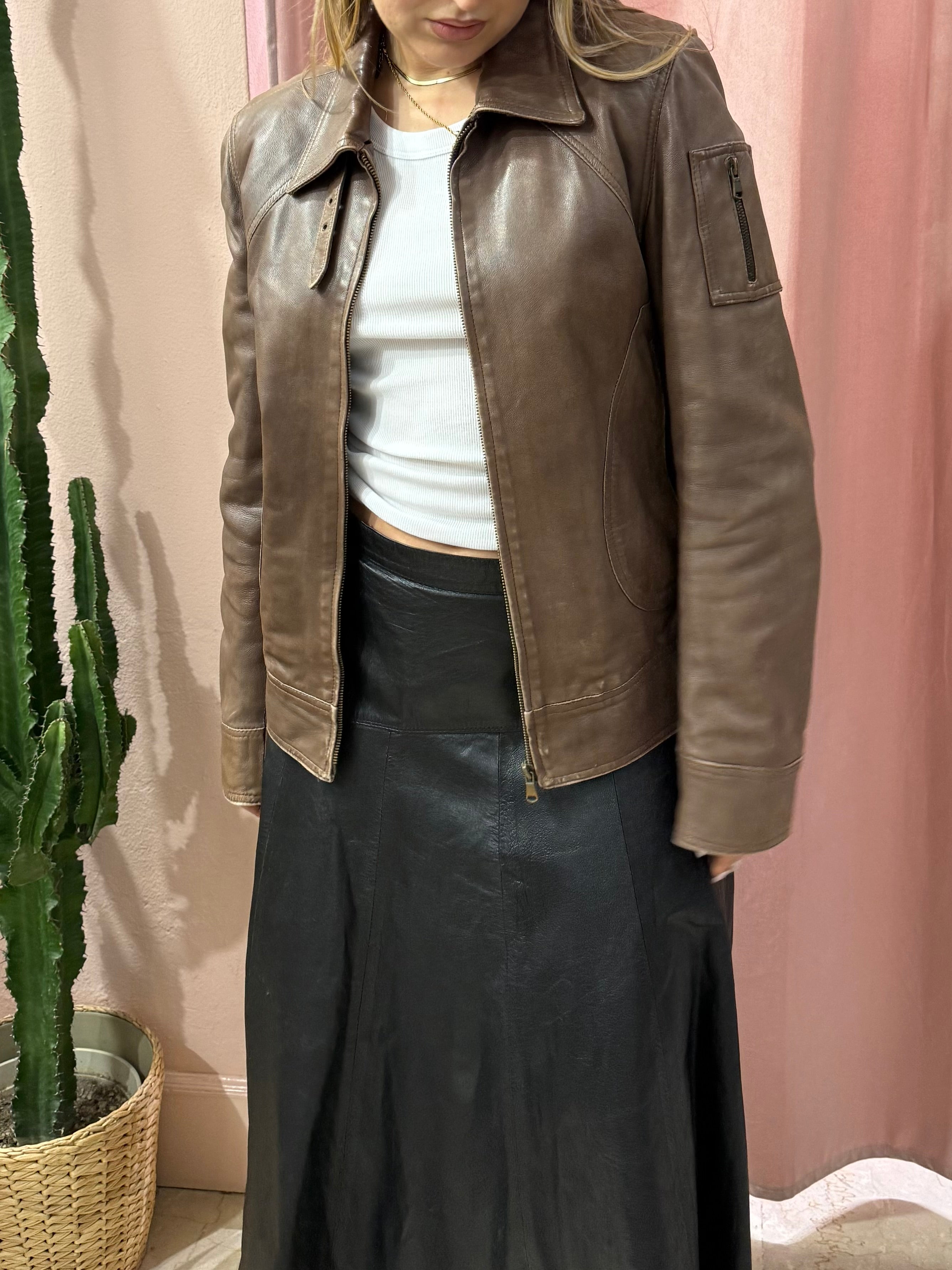 Giacca in vera pelle 00s