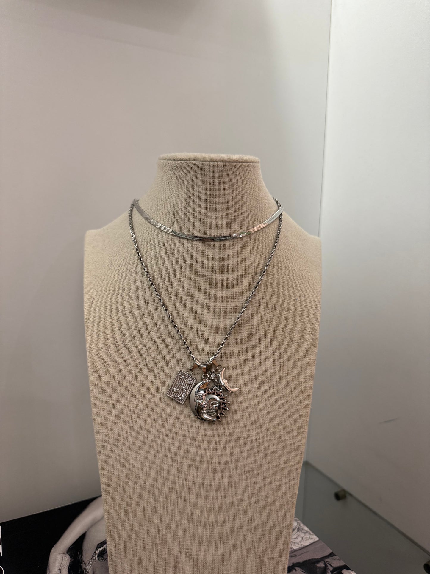 Collana multi charm gold/silver