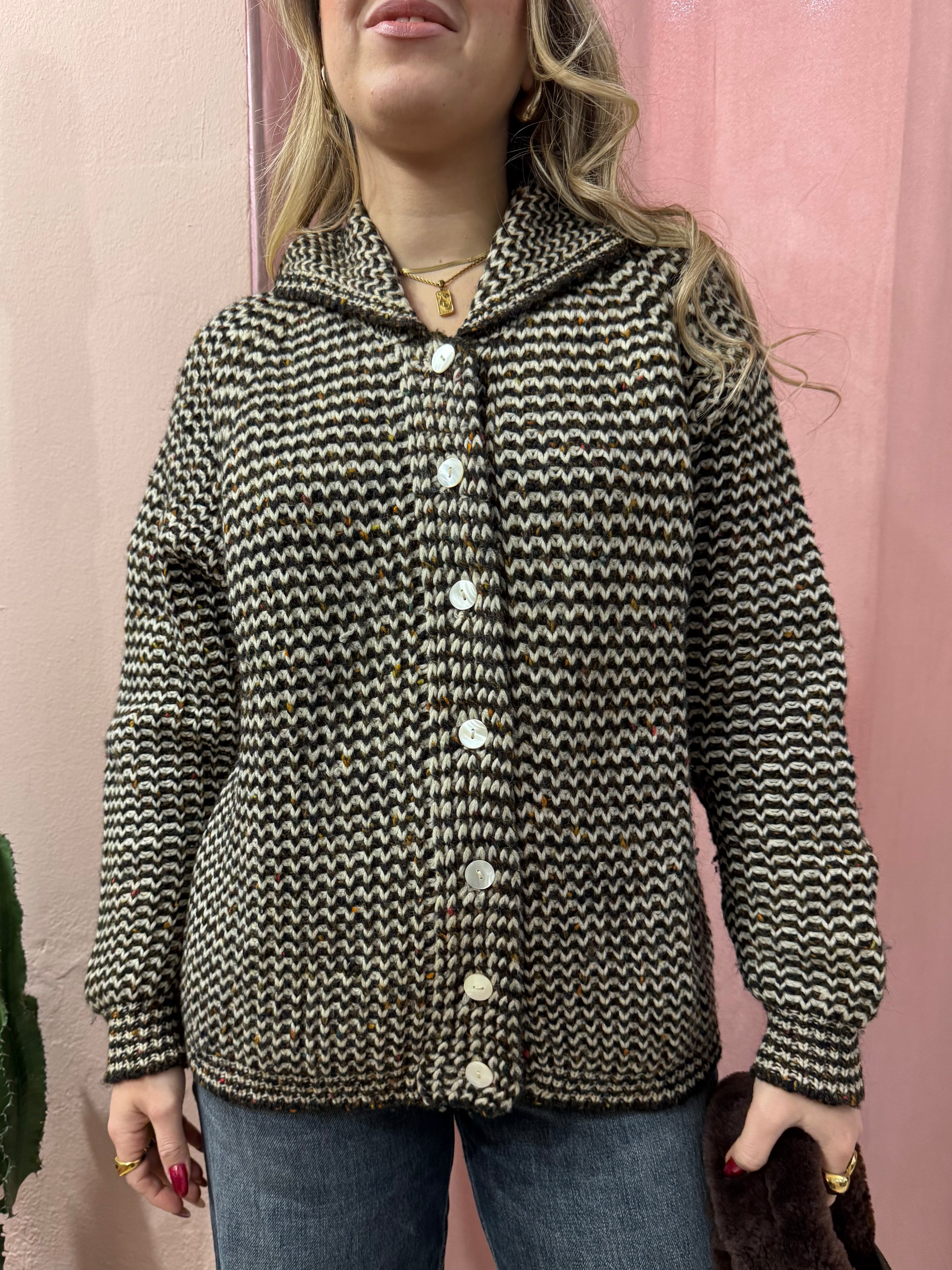Cardigan in lana mélange