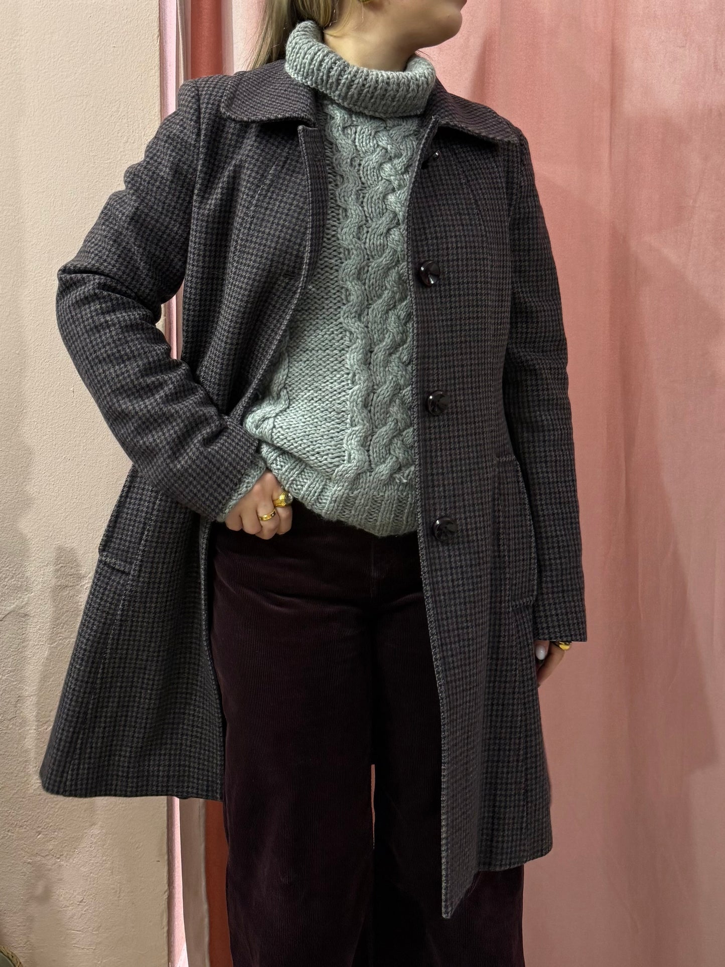 Cappotto Intrend pied de poule in lana