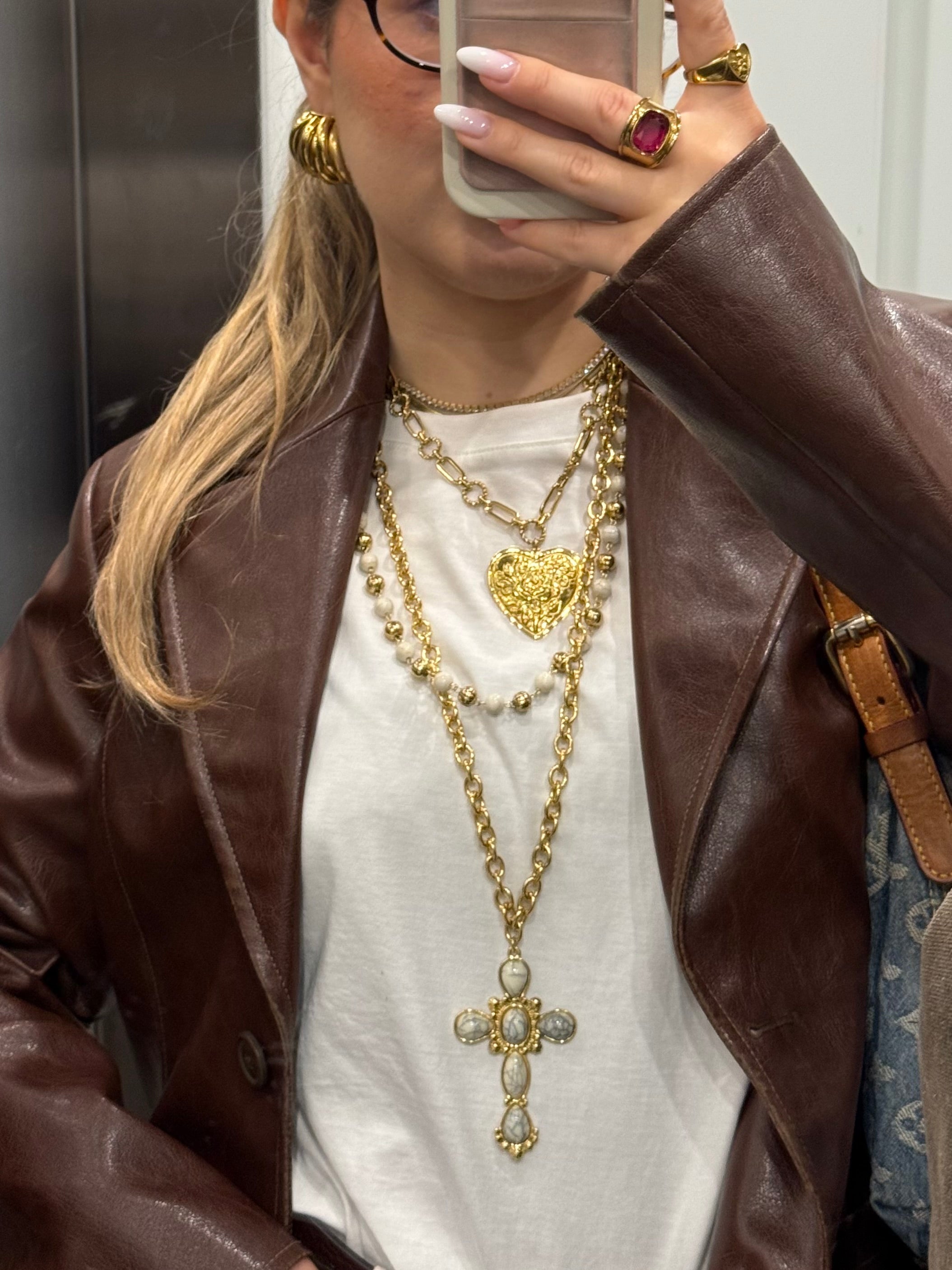 Collana multi con croce| più colori