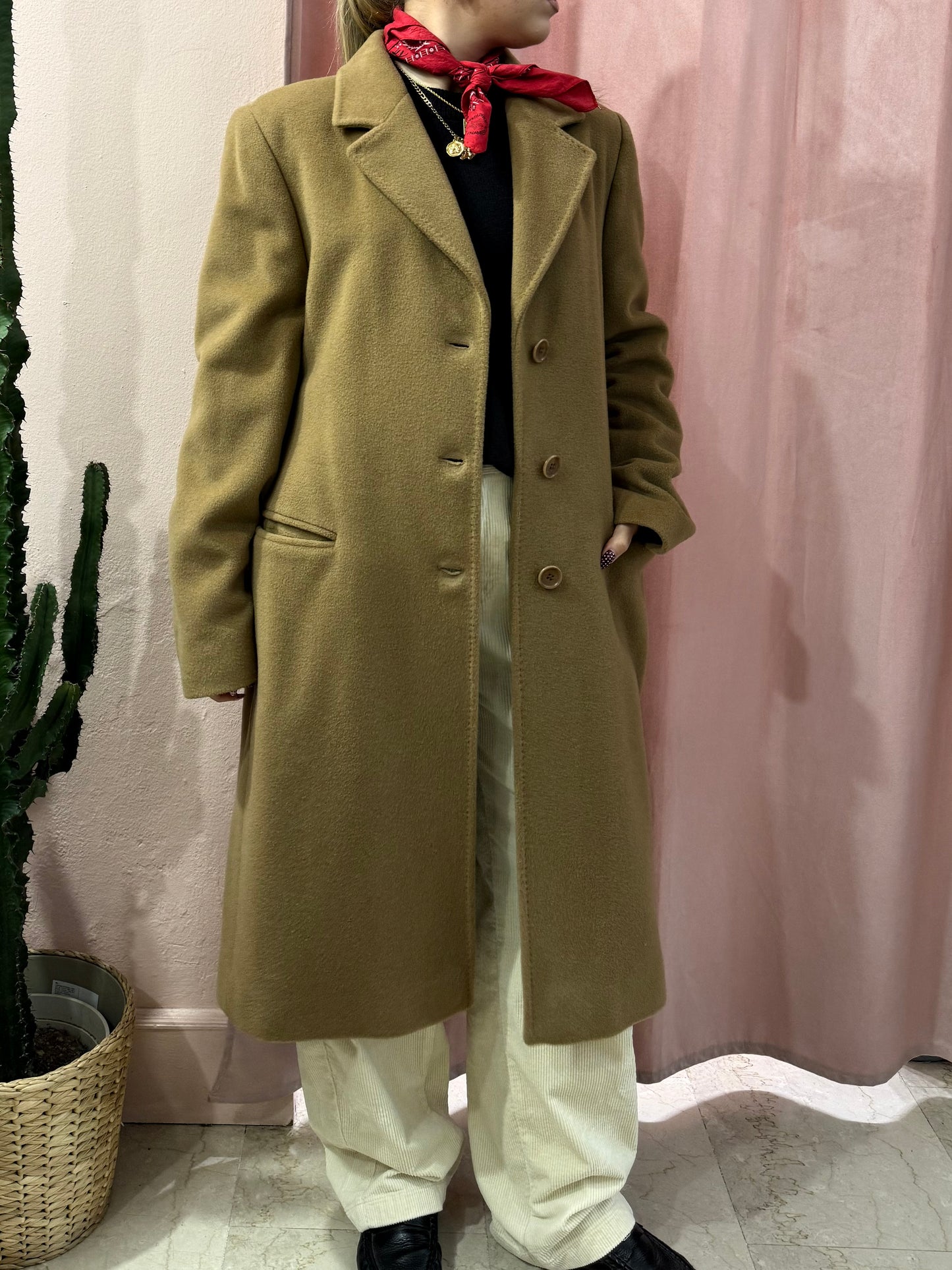 Cappotto cammello in pura lana