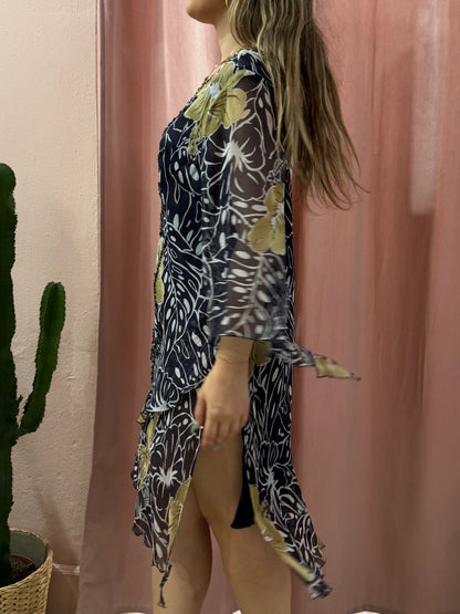 Vestito morbido in fantasia embroidered