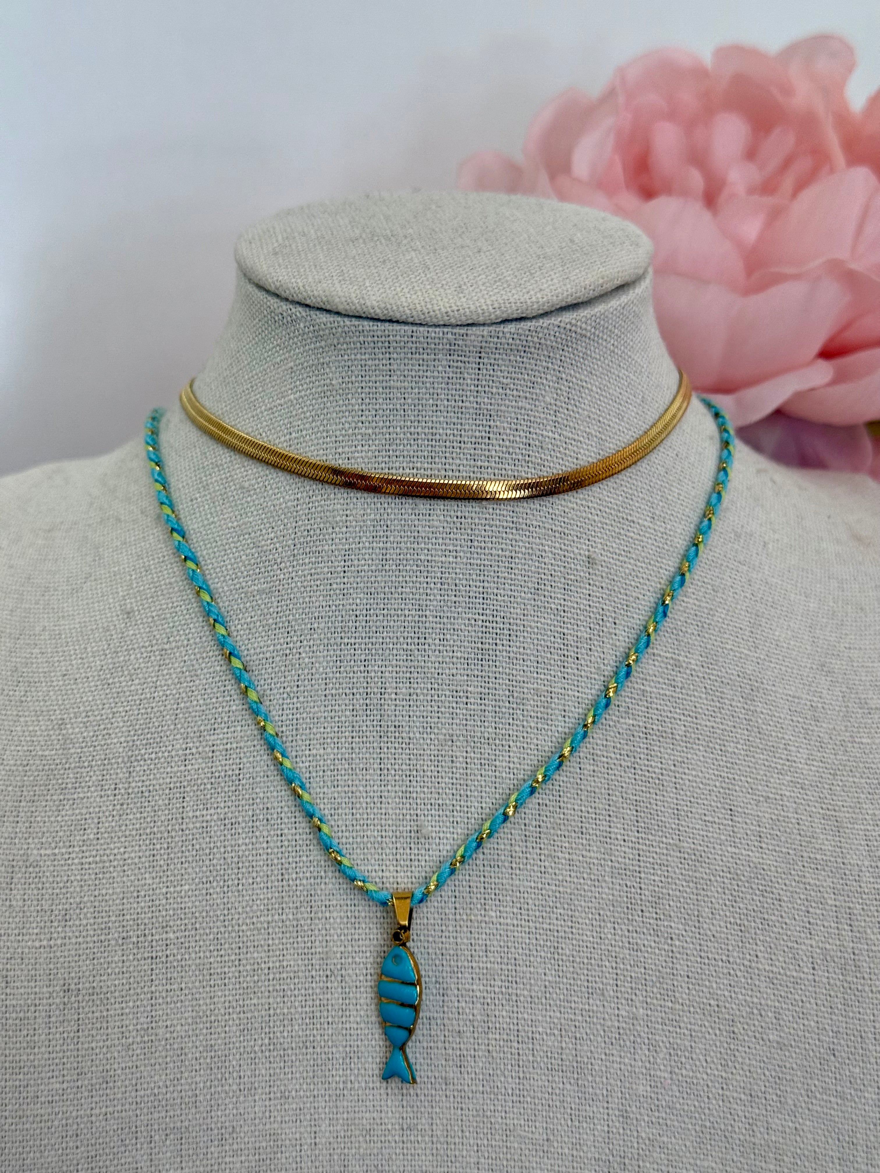 Collana con charm pesce| più colori