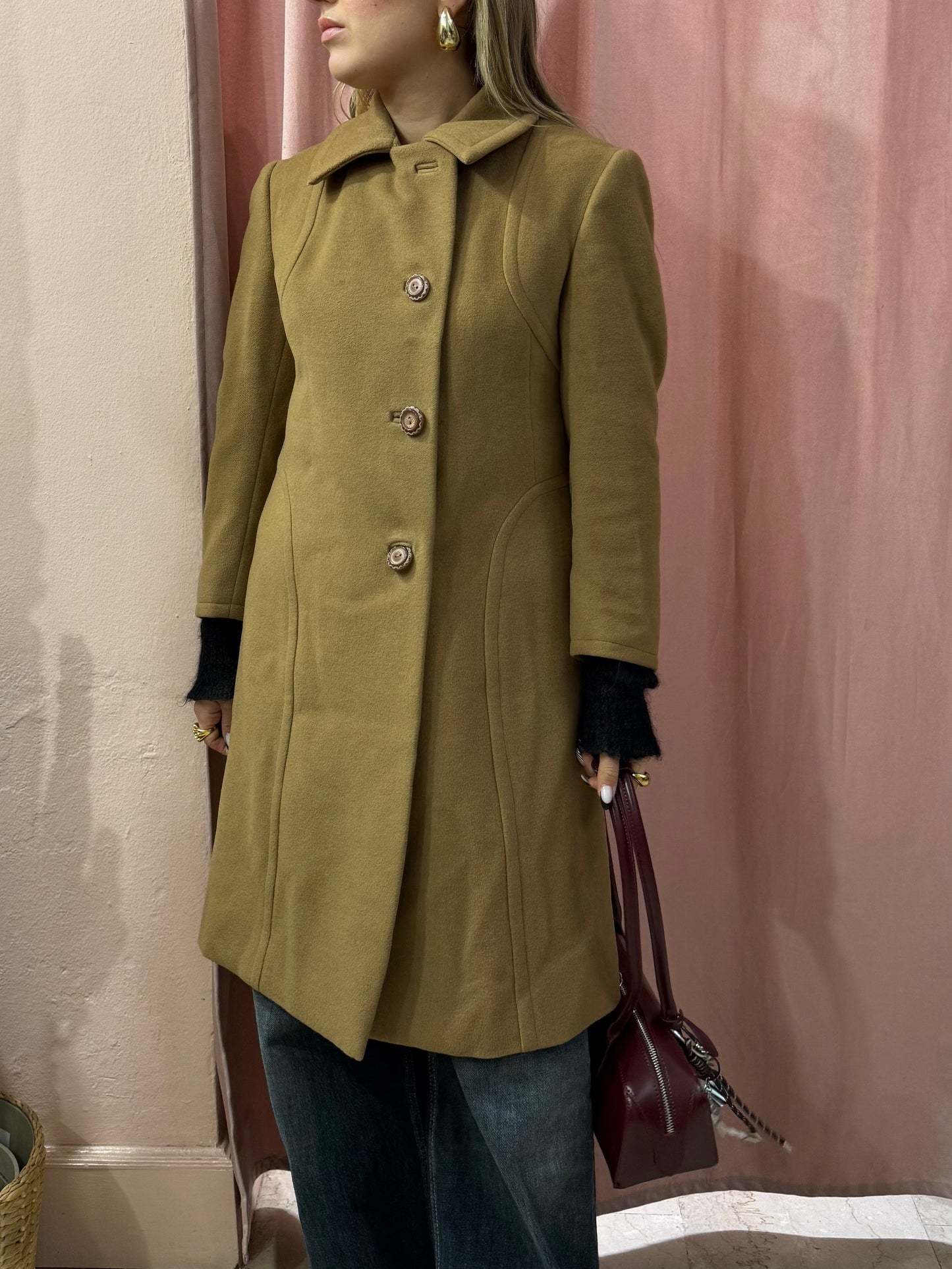 Cappotto cammello in lana