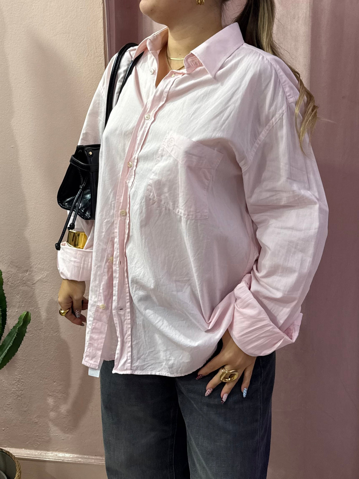 Camicia Fendi vintage rosa pastello