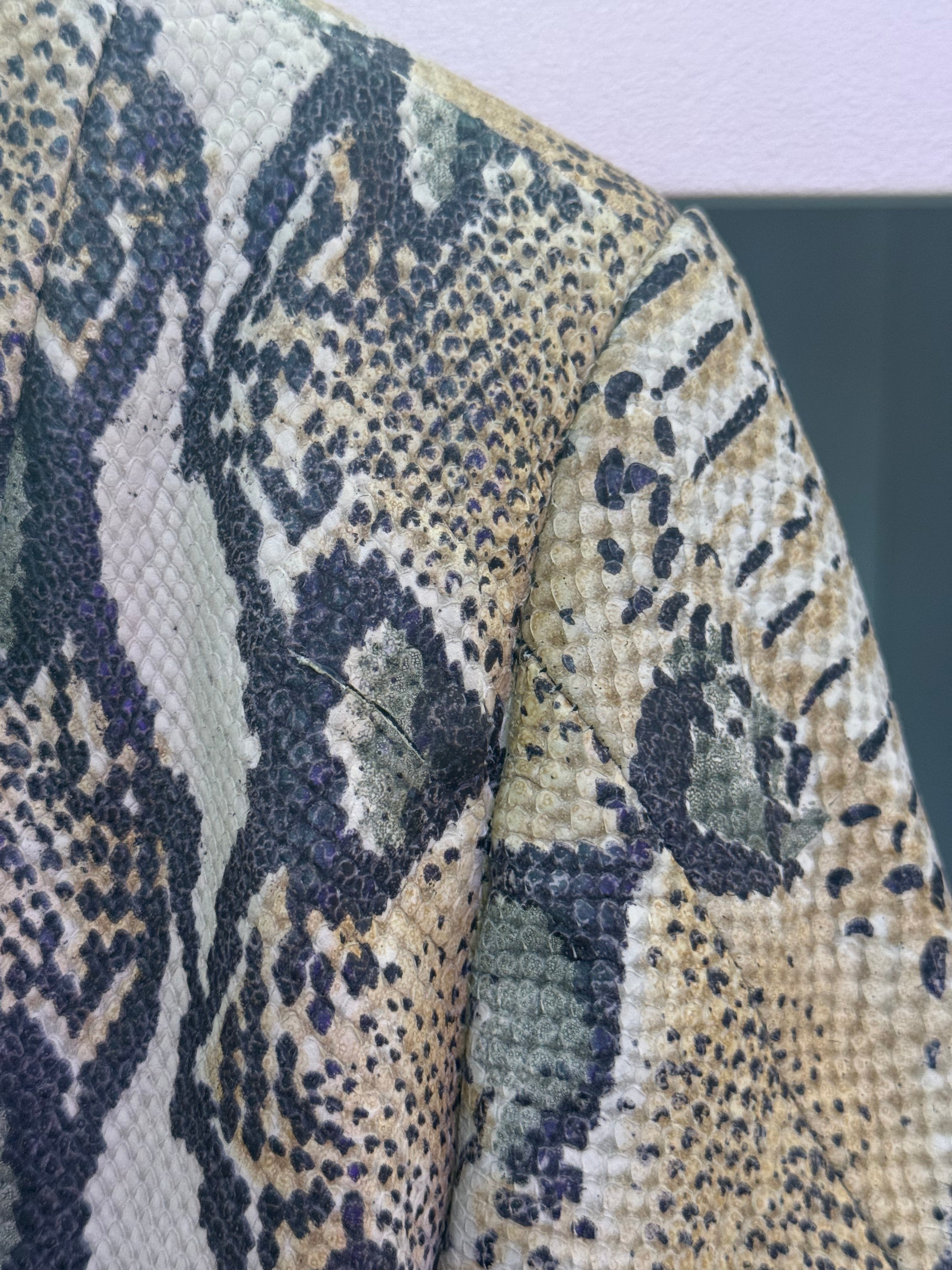 Blazer in pelle pitonato
