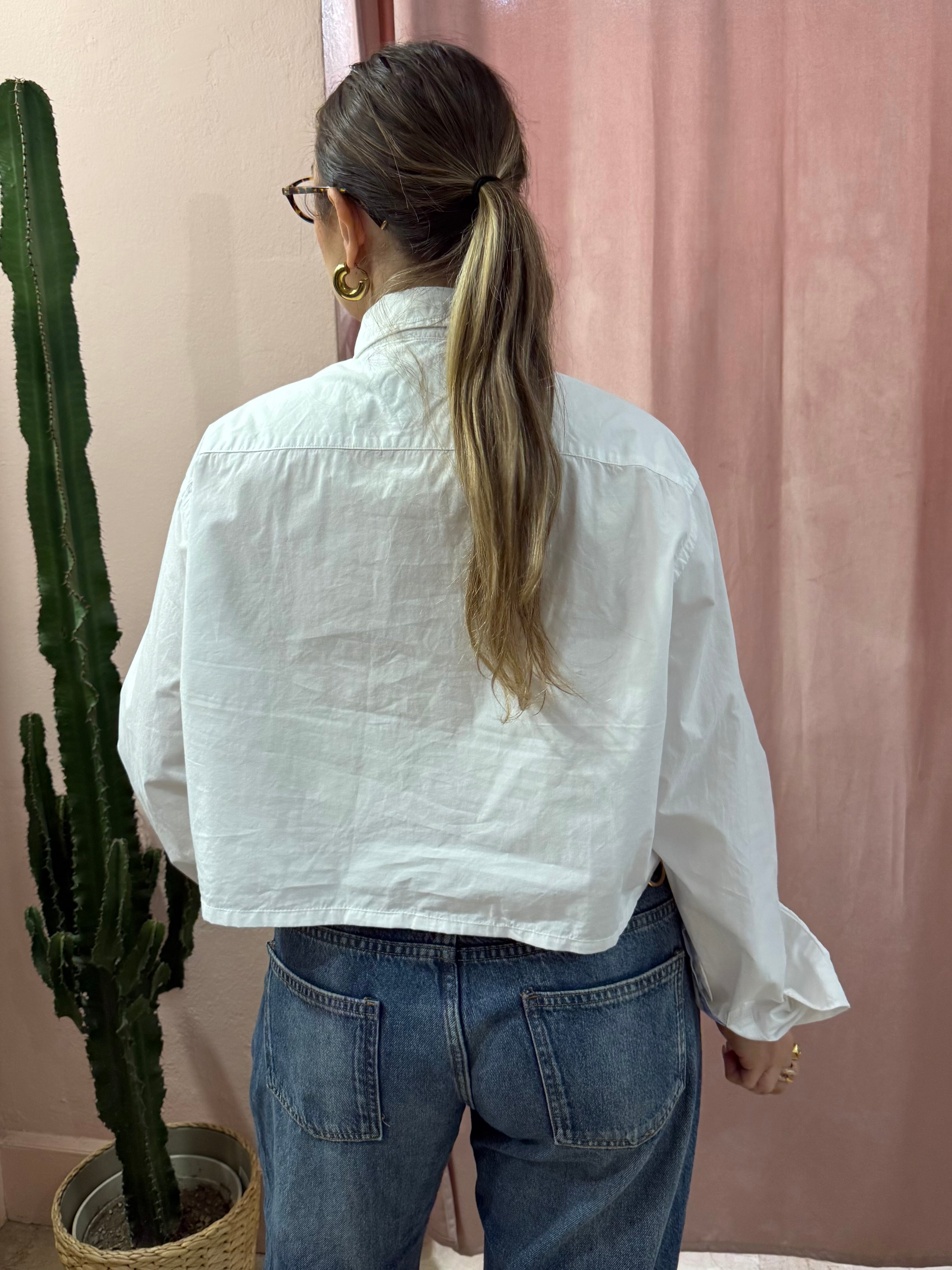 Camicia Tommy H. upcycling bianca
