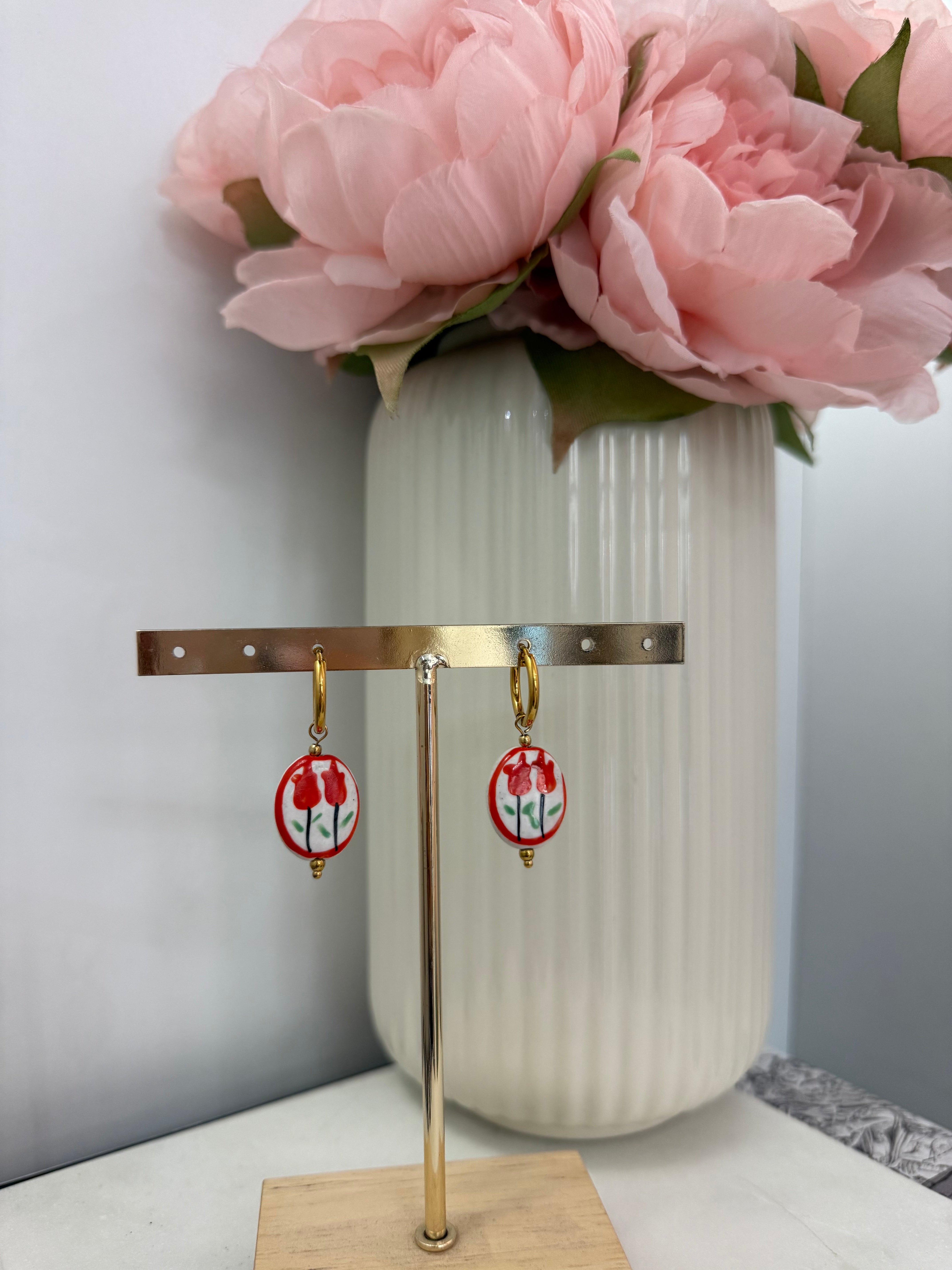 Orecchini pendenti ceramica più colori