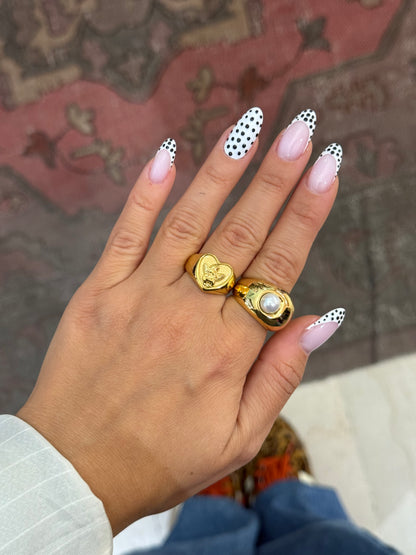 Anello “Heart” gold/silver