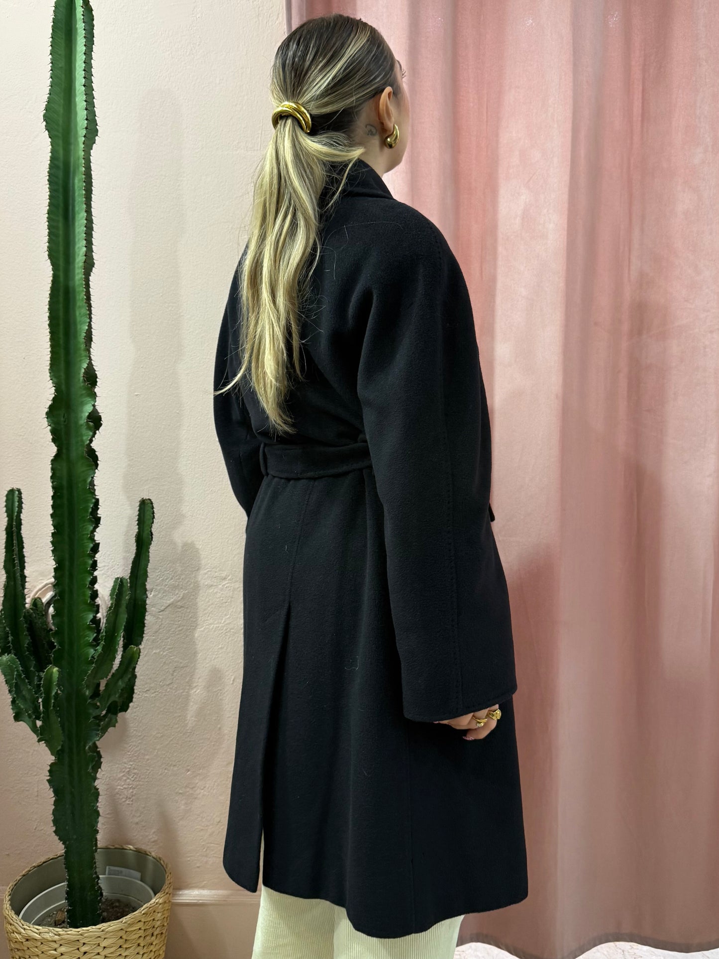 cappotto Max Mara nero lana e cashmere