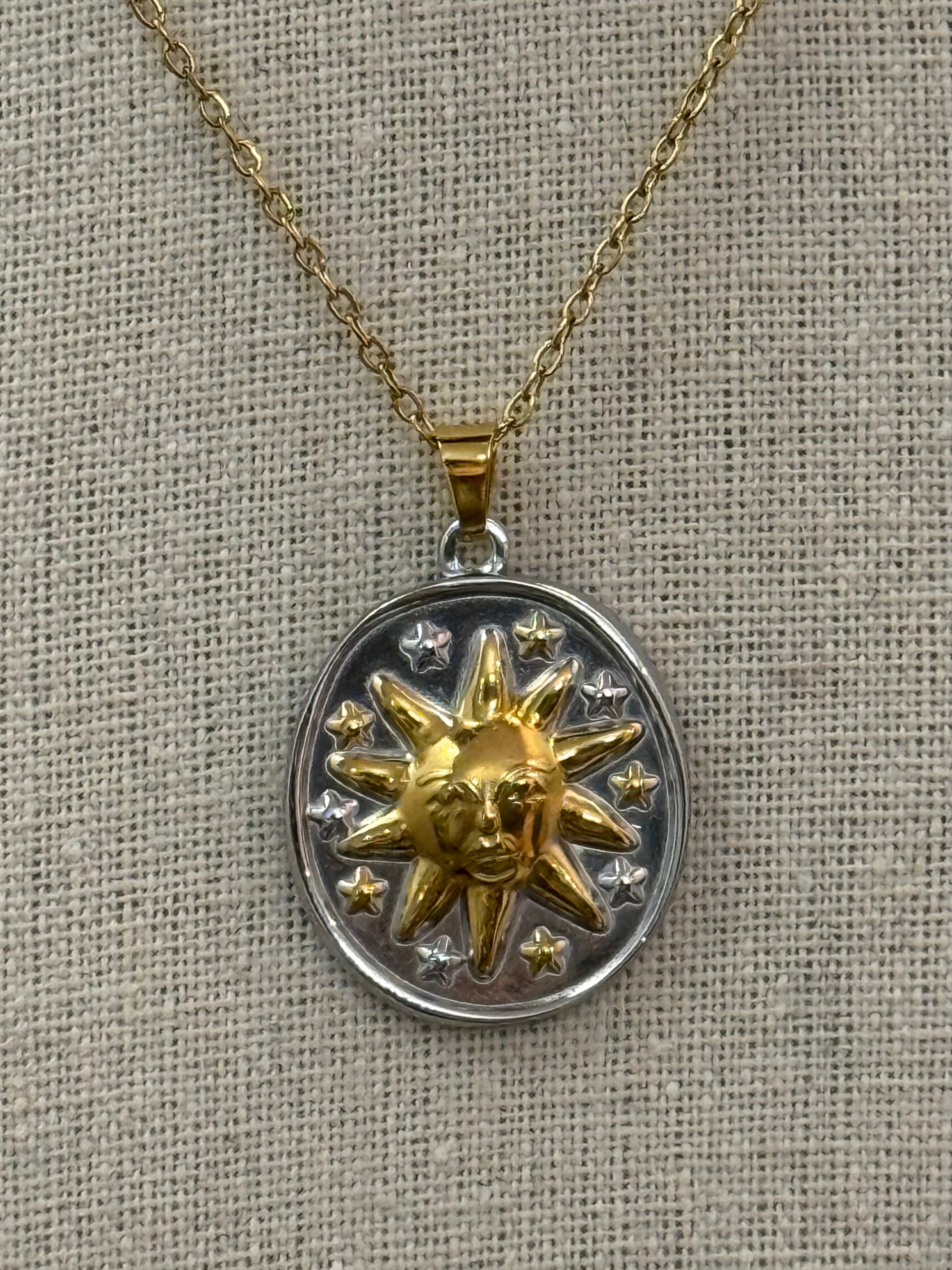 Collana Sole gold/ silver