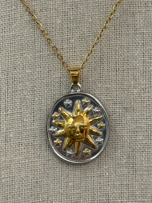 Collana Sole gold/ silver