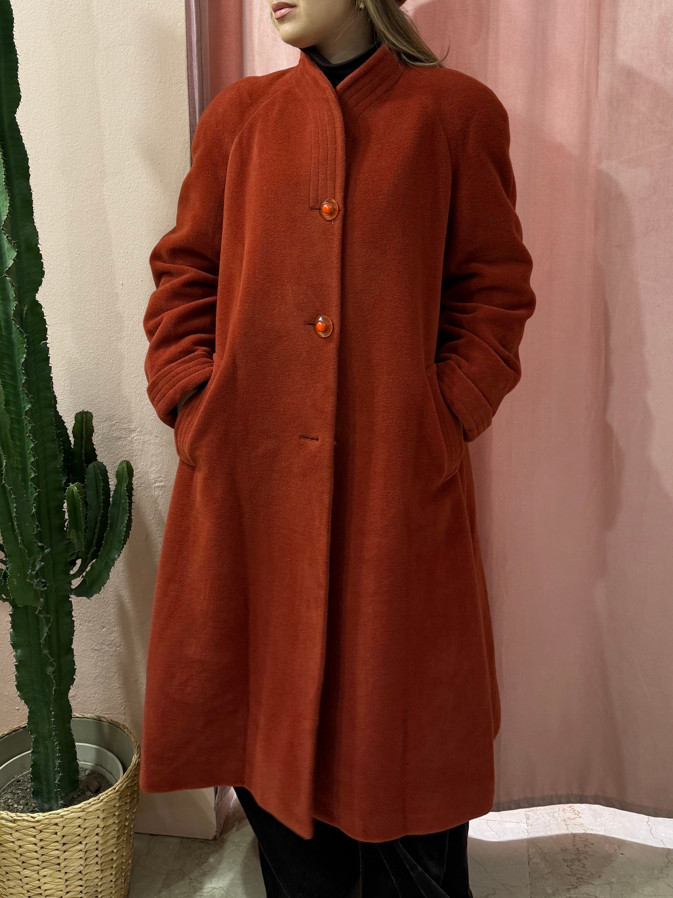 Cappotto vintage mattone in lana