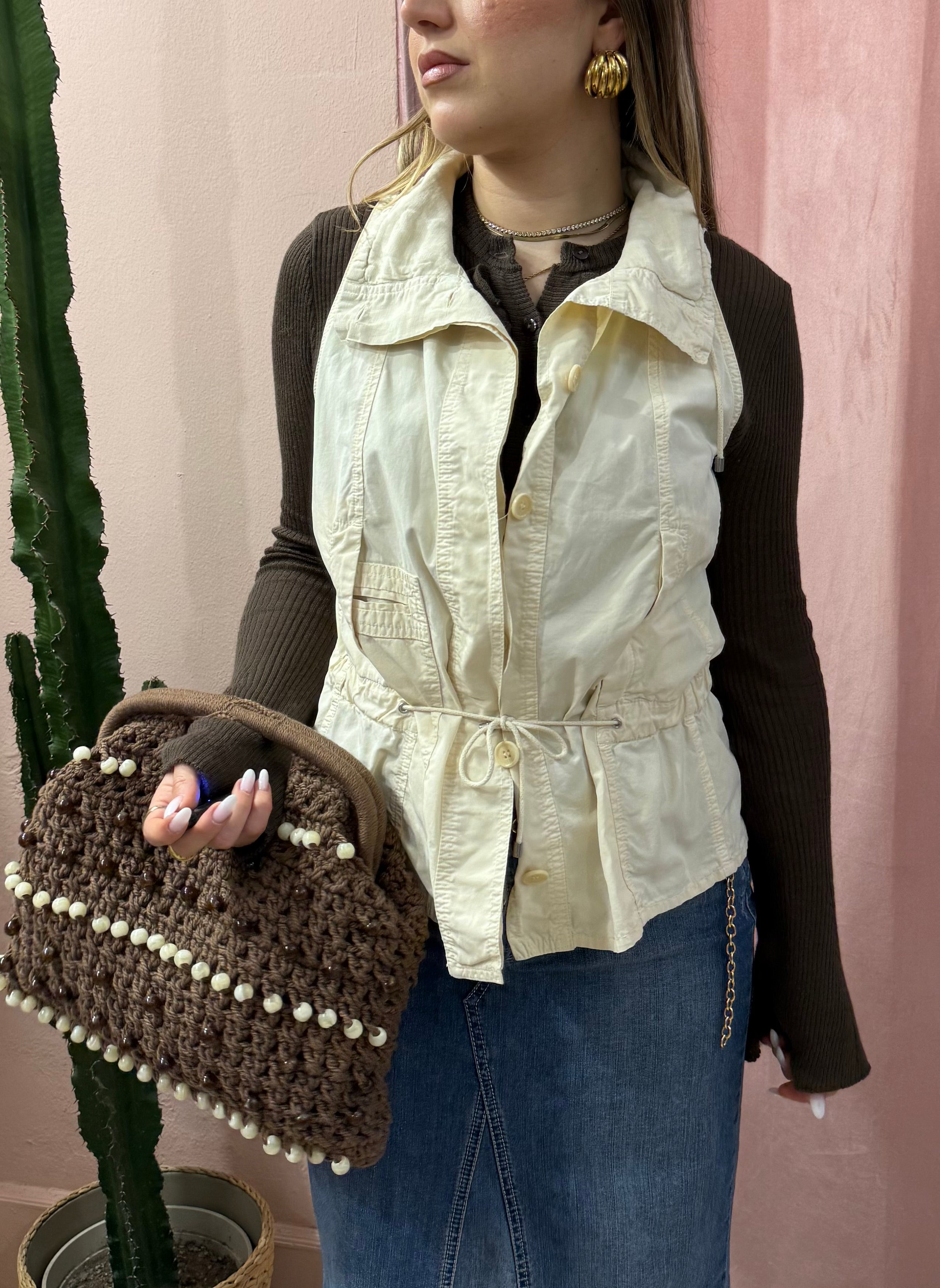 Smanicato Sportmax crema in cotone