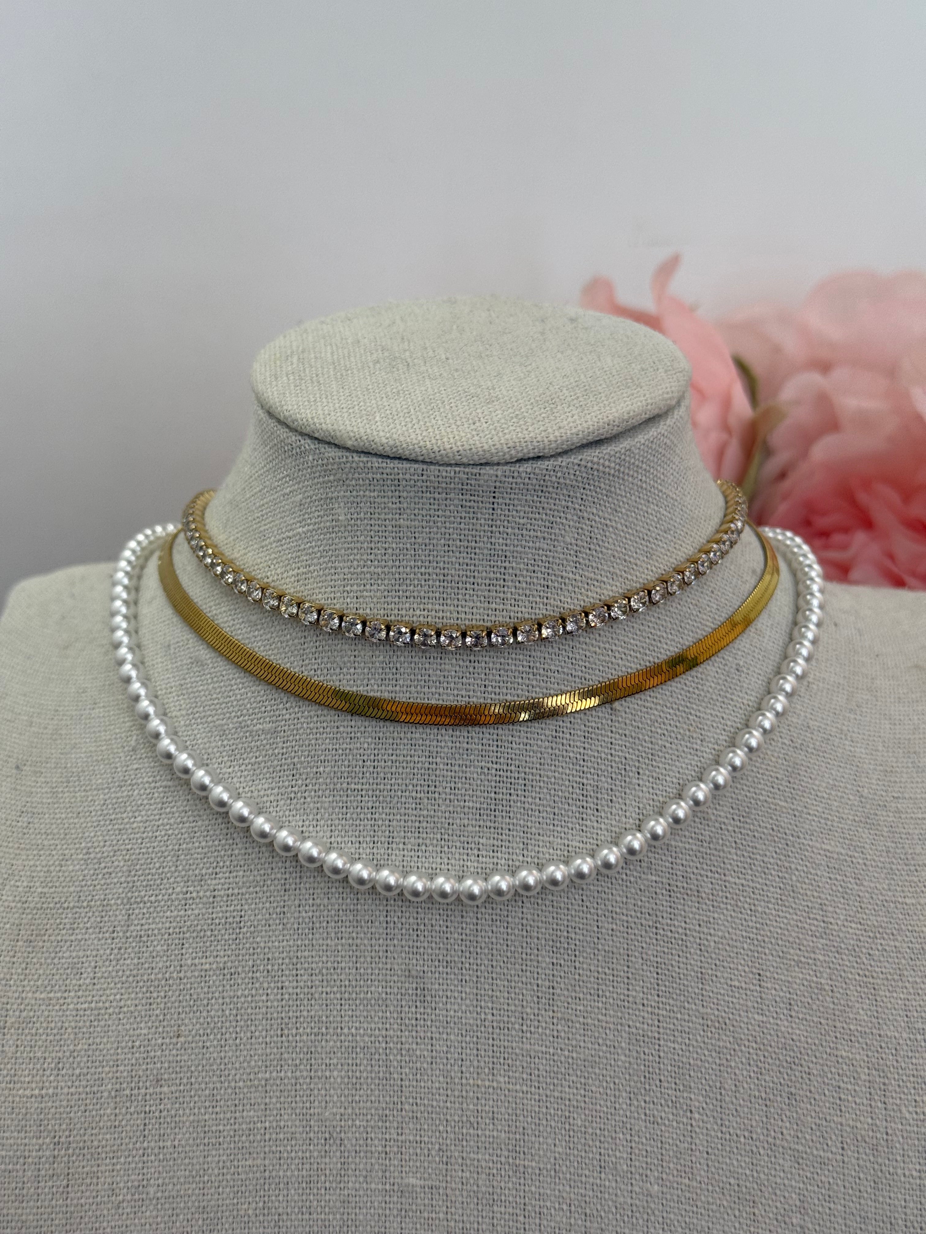 Collana perle girocollo
