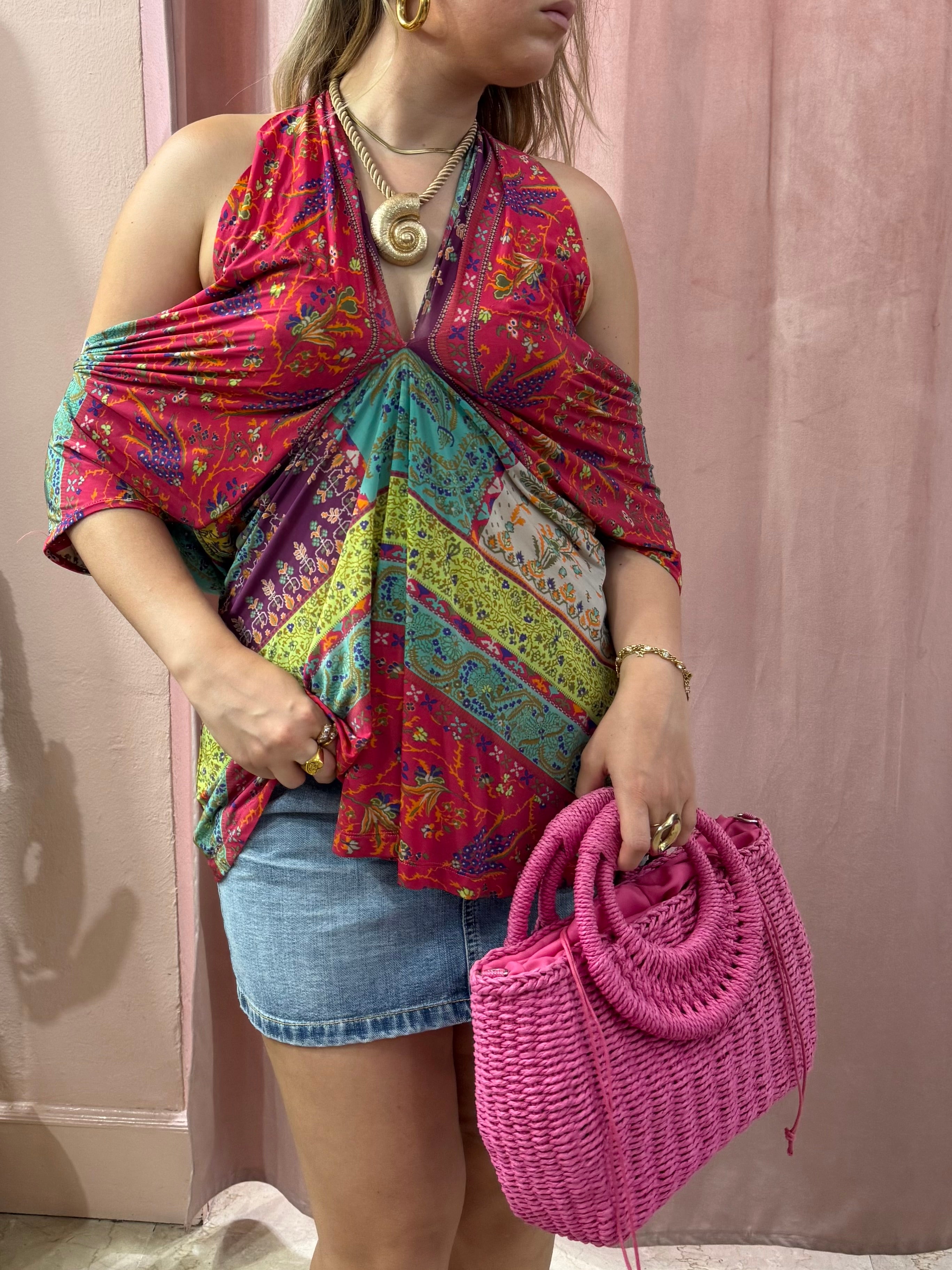 Top Etro in fantasia paisley multicolor
