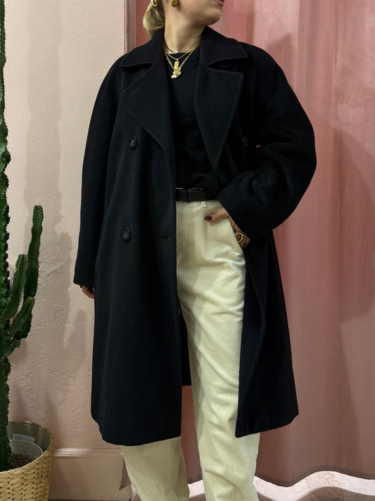 cappotto Max Mara nero lana e cashmere