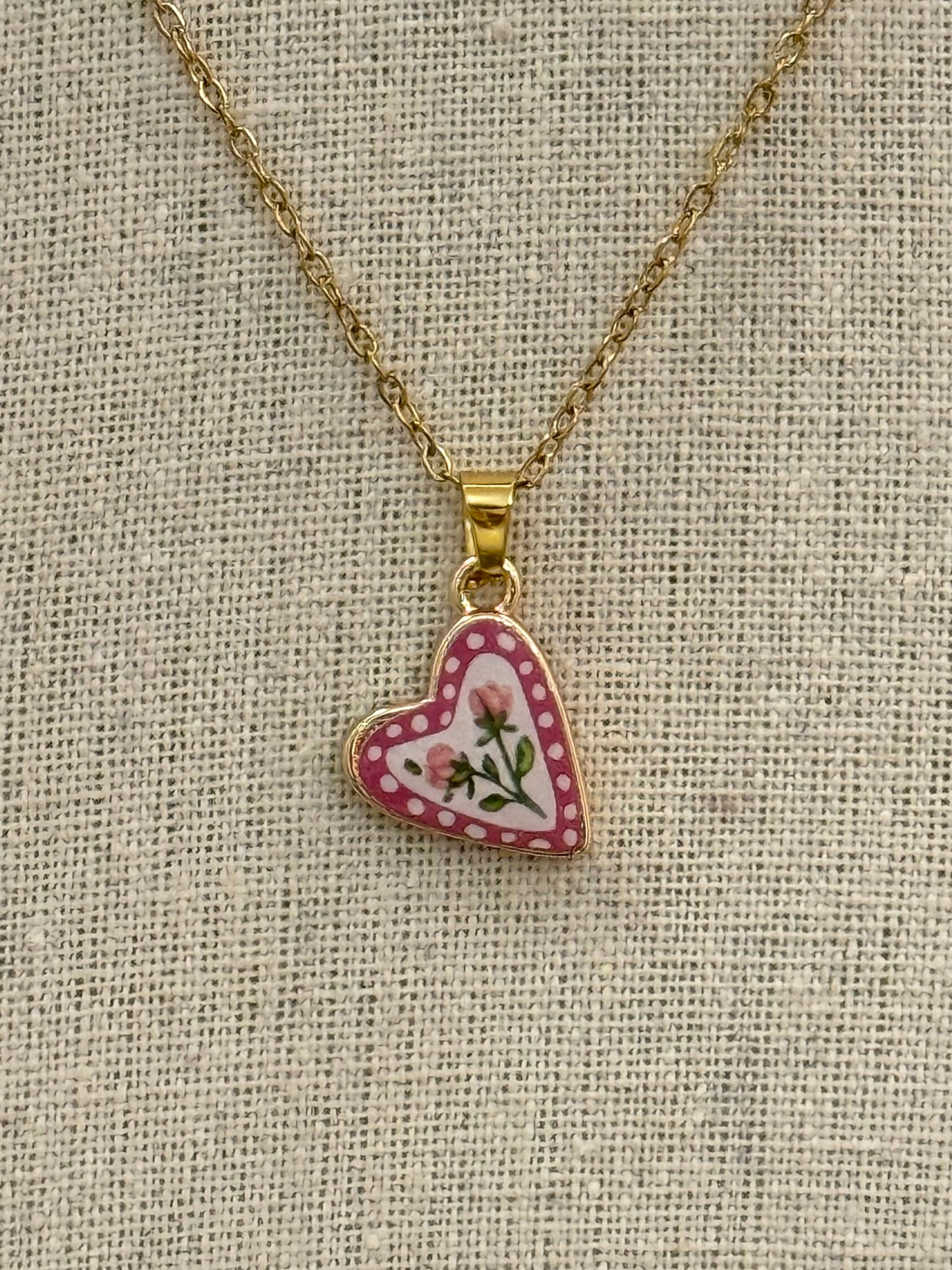 Collana ciondoli effetto ceramica