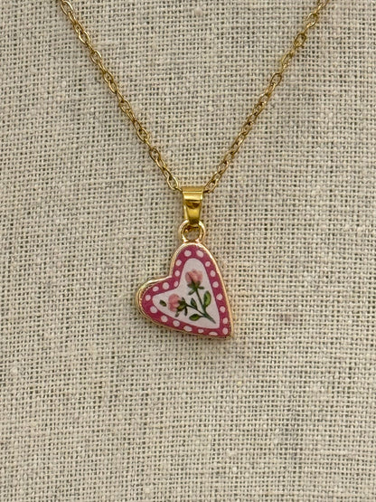 Collana ciondoli effetto ceramica