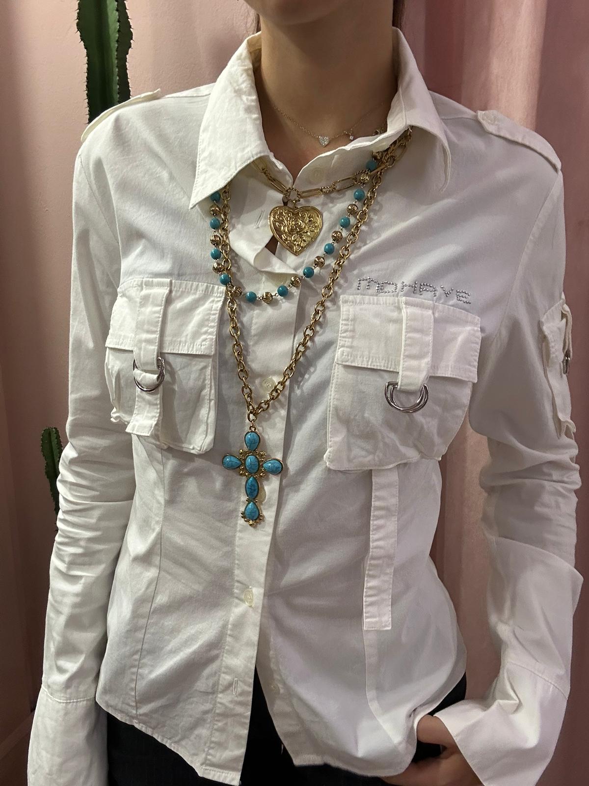 Camicia 00s cargo bianca