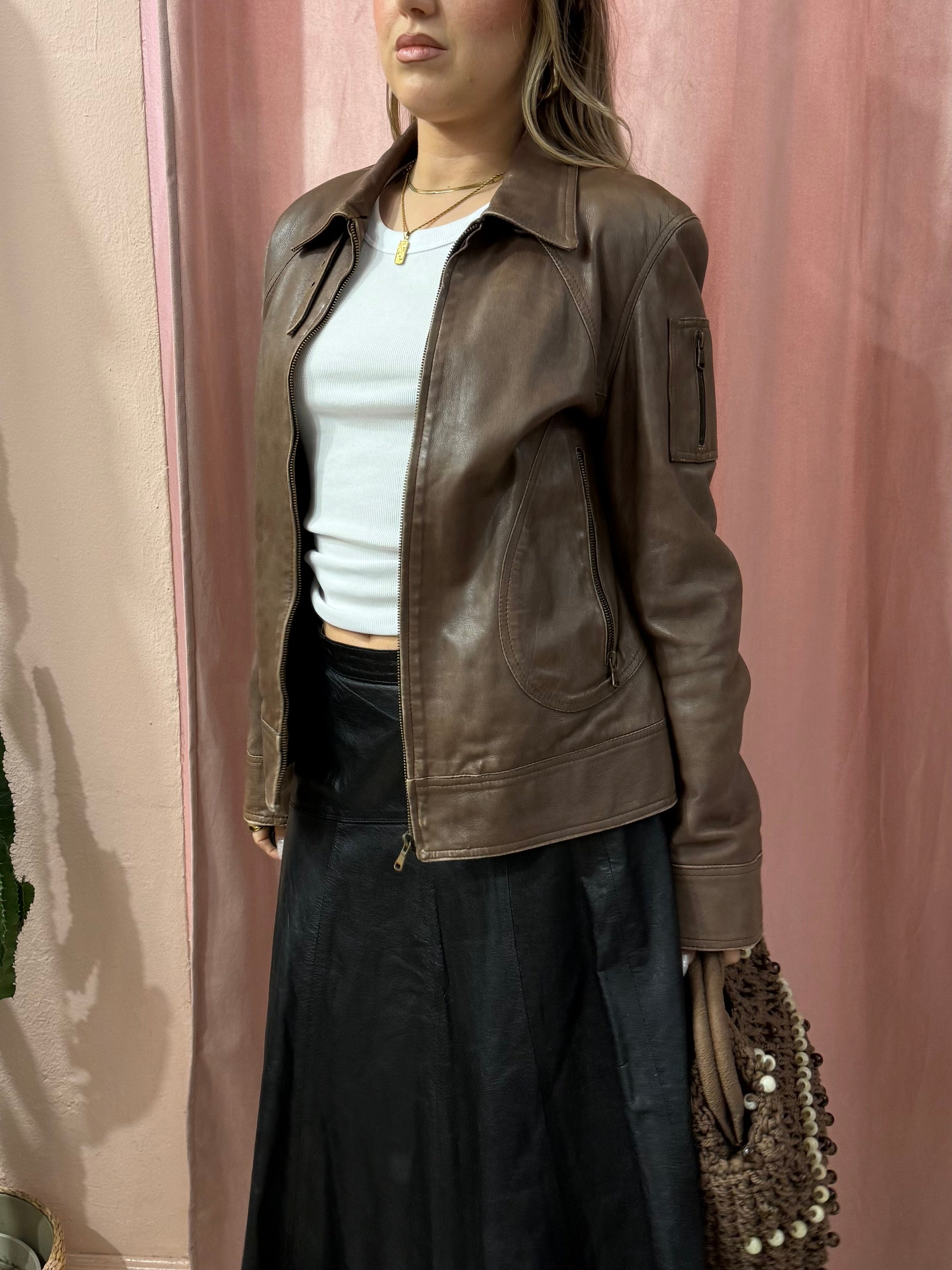 Giacca in vera pelle 00s