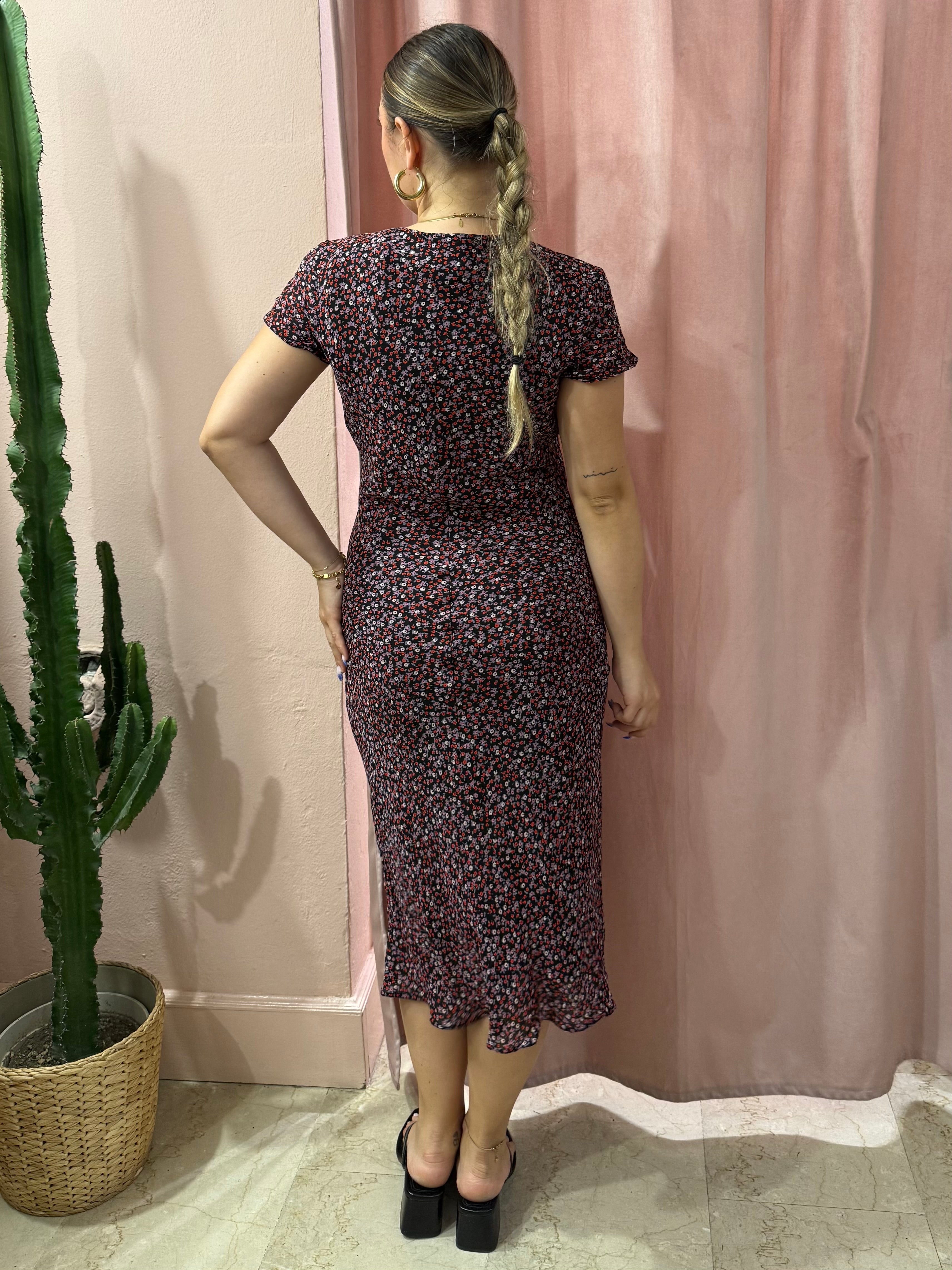 Vestito midi 00s a fiorellini