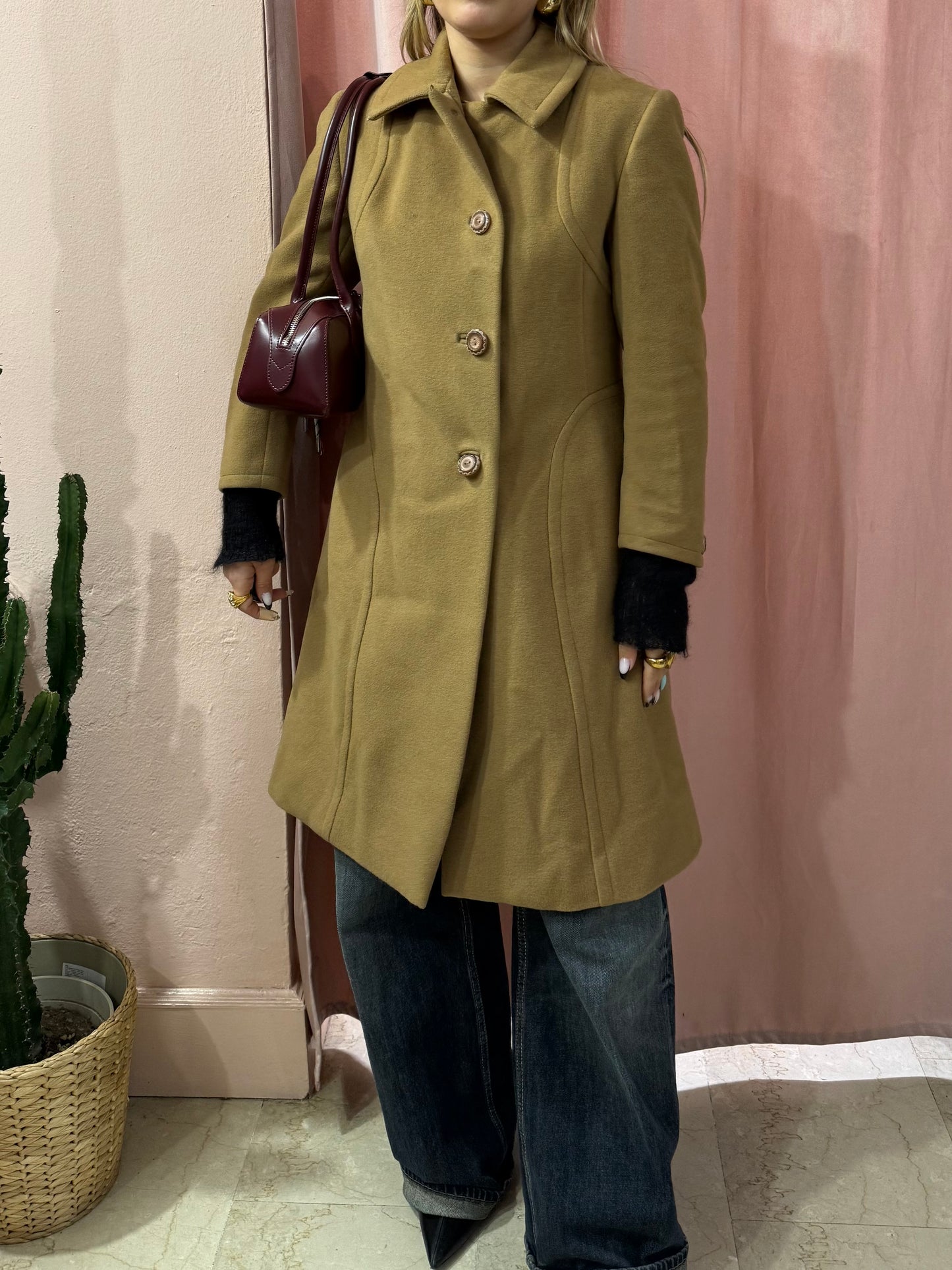 Cappotto cammello in lana