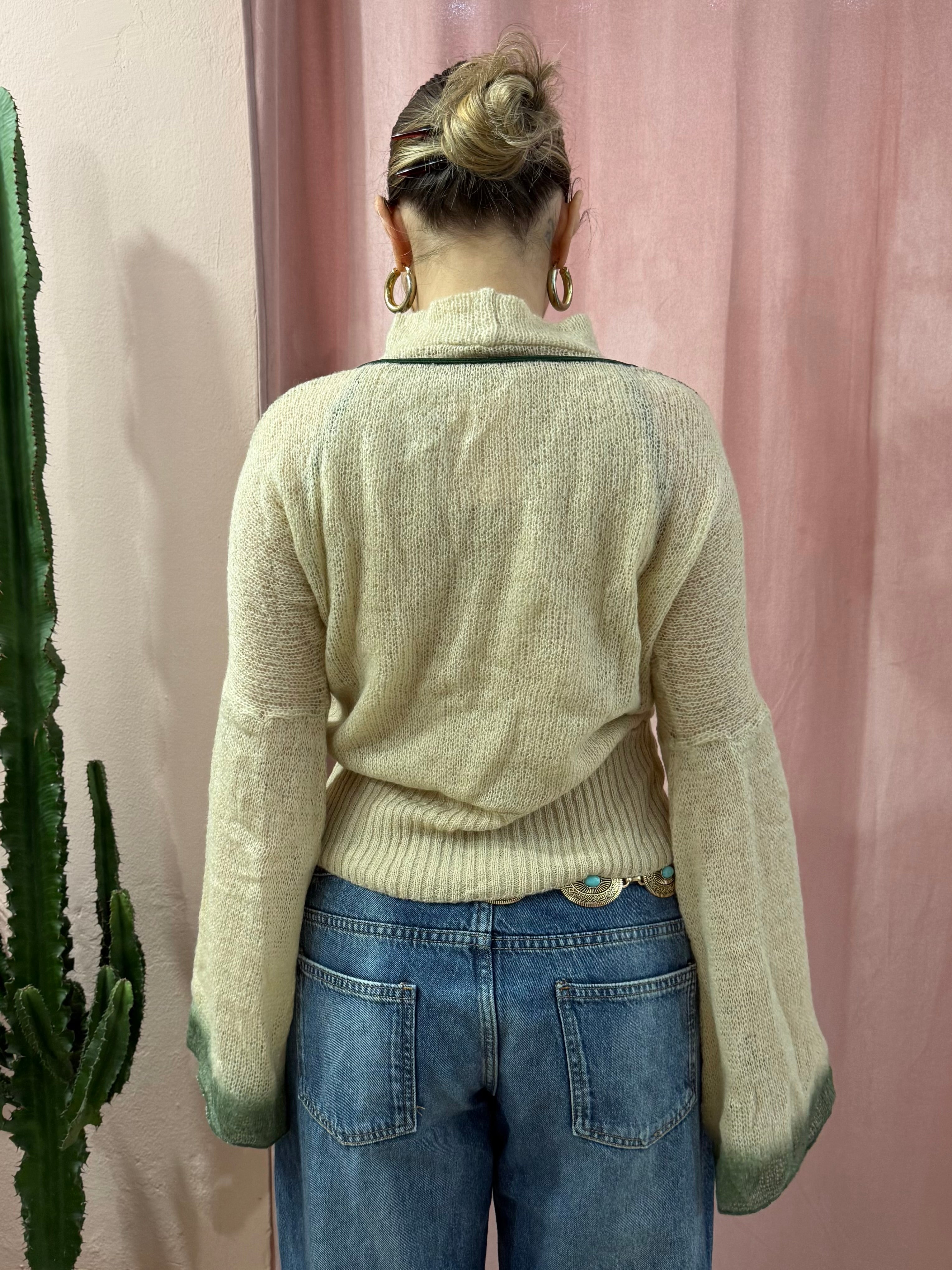 Top in maglia 00s misto lana